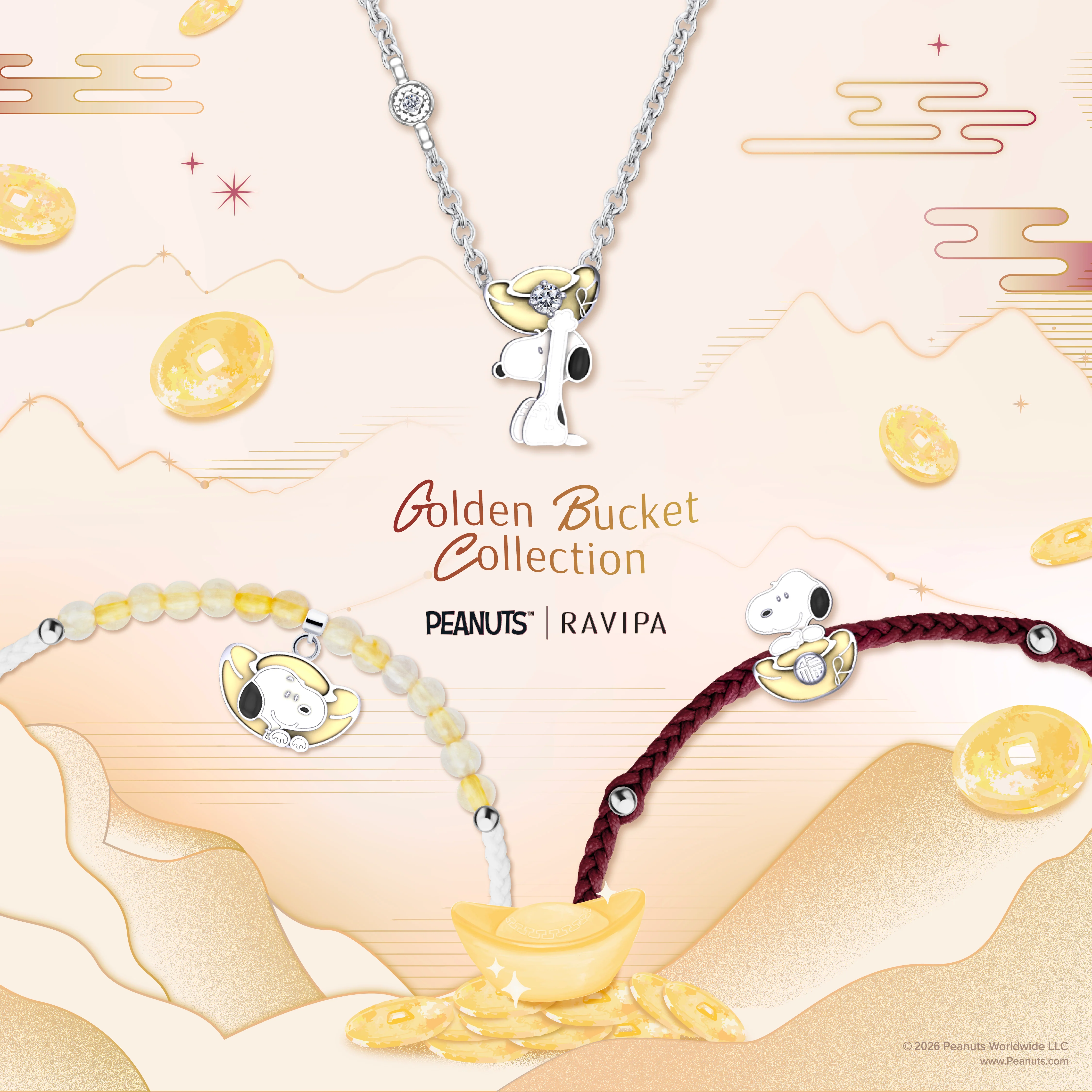 RAVIPA Snoopy Golden Bucket Necklace - Image 4