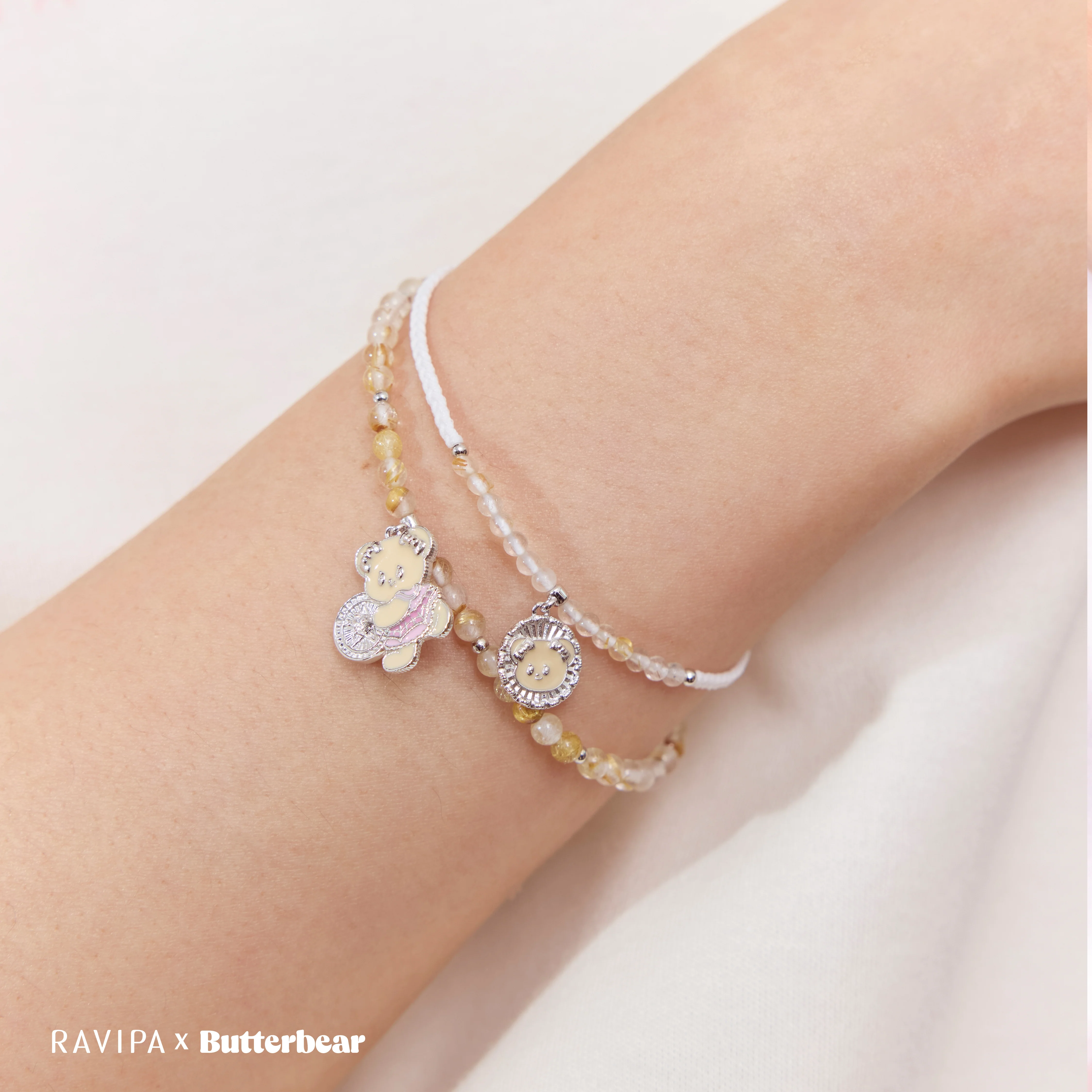 RAVIPA x Butterbear - Ace of Pentacle and Golden Rutile Quartz Bracelet - Image 6