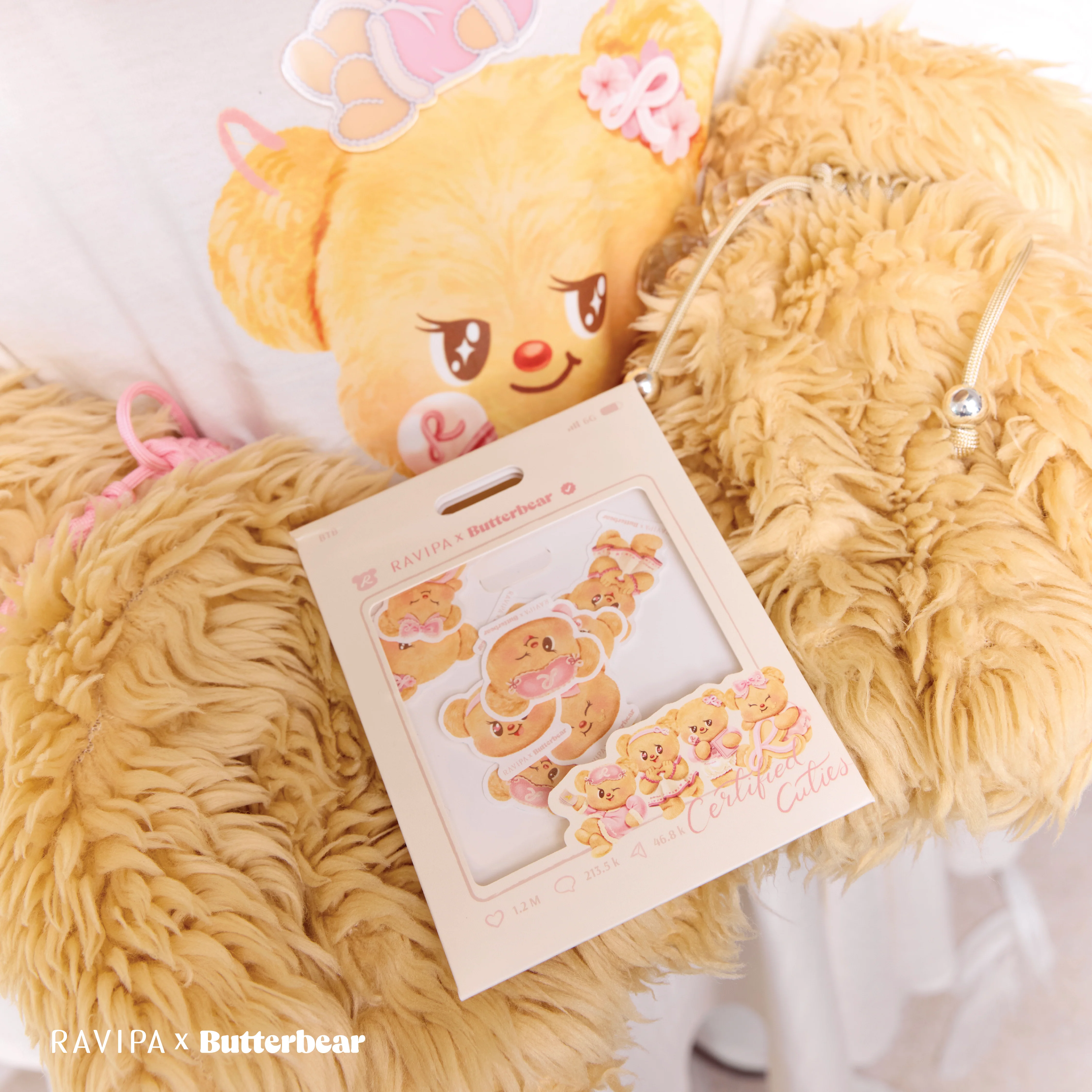 RAVIPA x Butterbear - Butterful Bear Sticker - Image 3