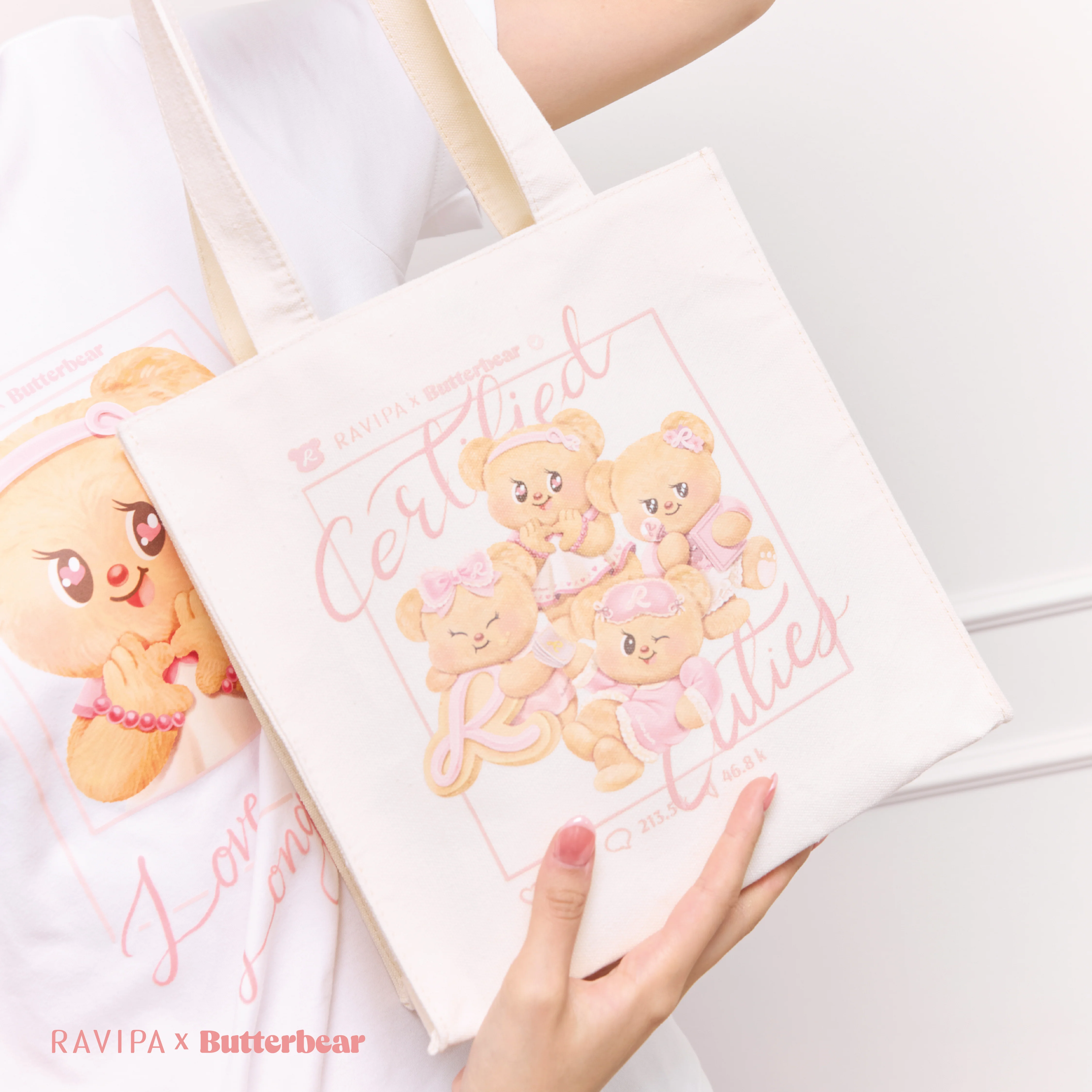 RAVIPA x Butterbear - Butterful Bear Tote Bag - Image 3