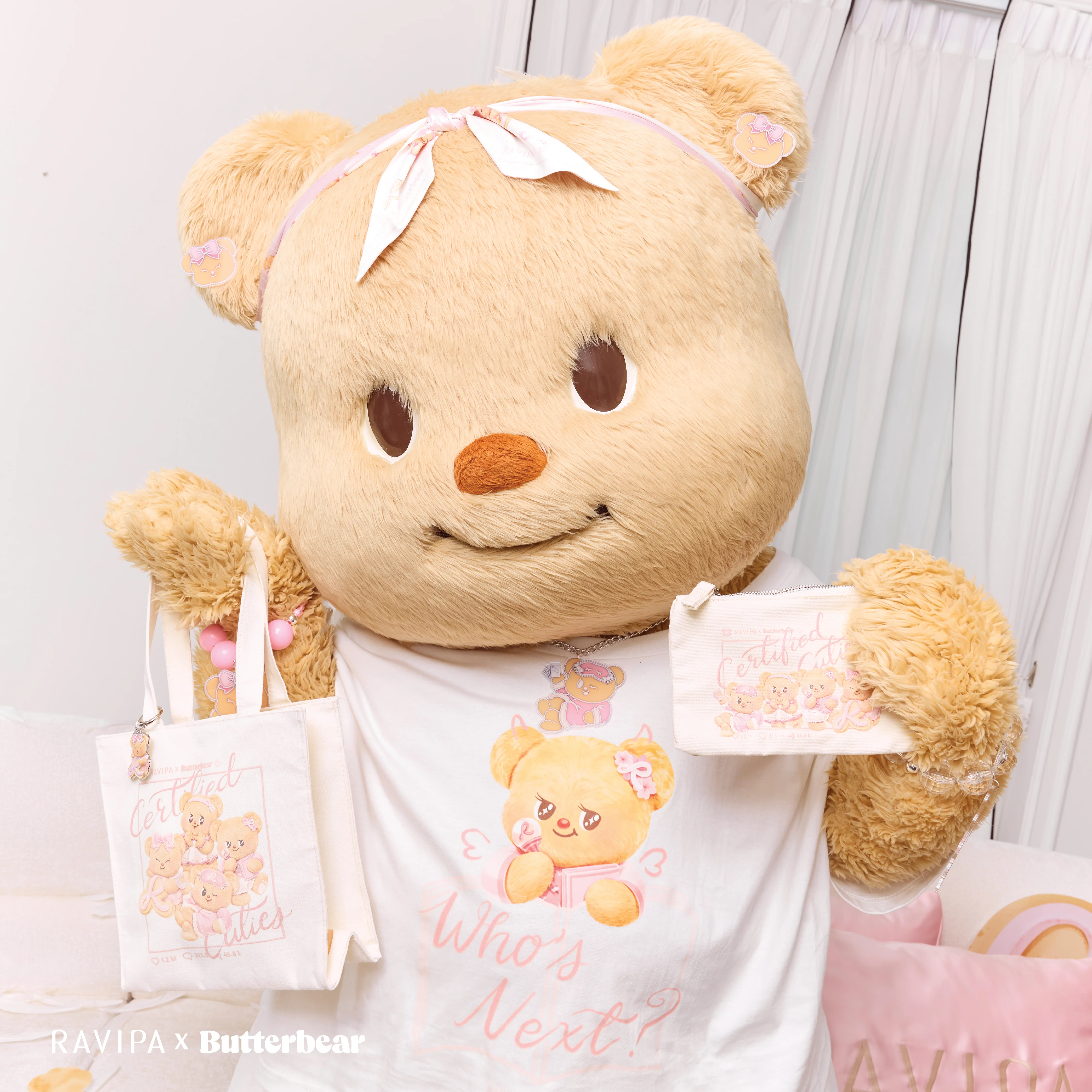 RAVIPA x Butterbear - Butterfull Bear Zip Pouch - Image 4