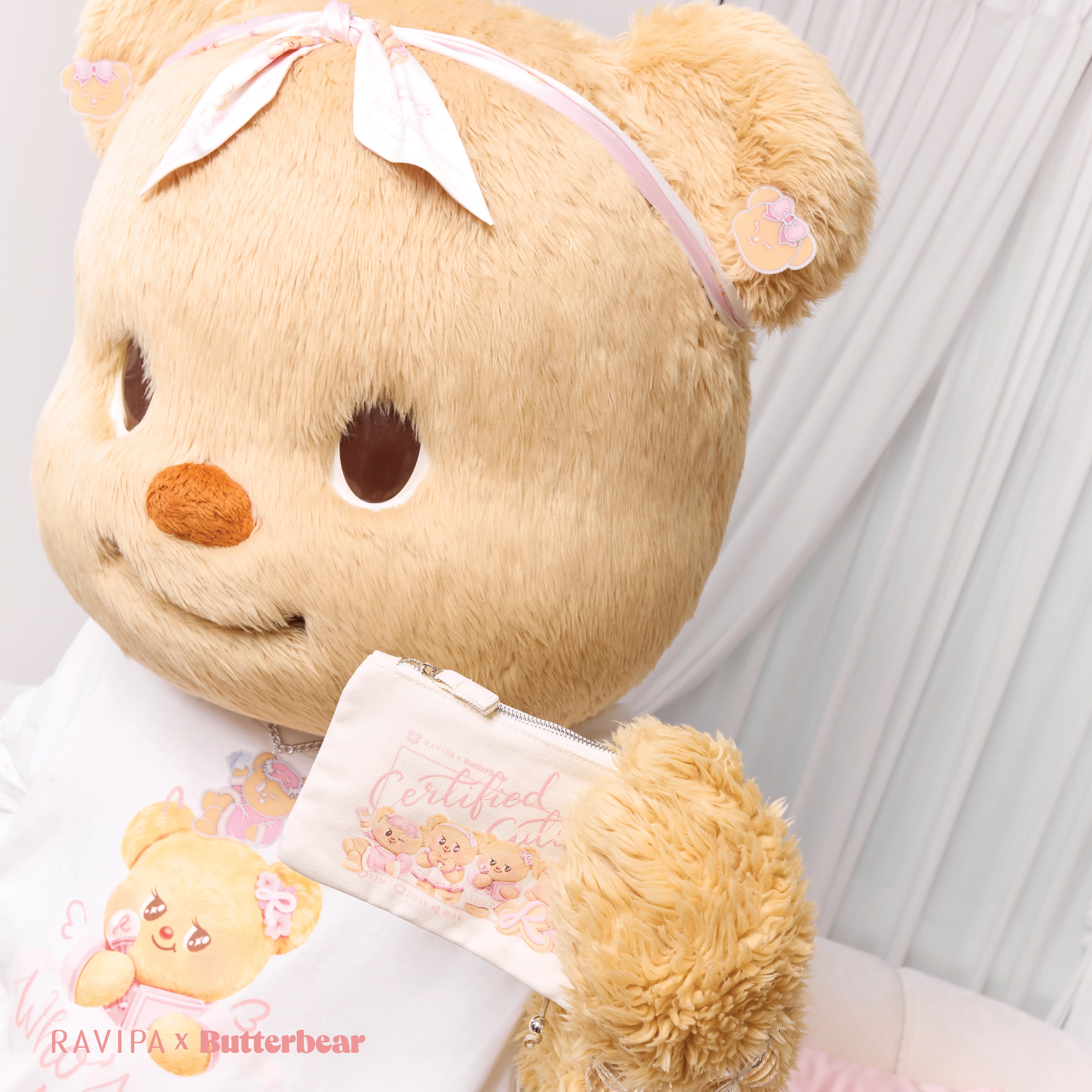RAVIPA x Butterbear - Butterfull Bear Zip Pouch - Image 7