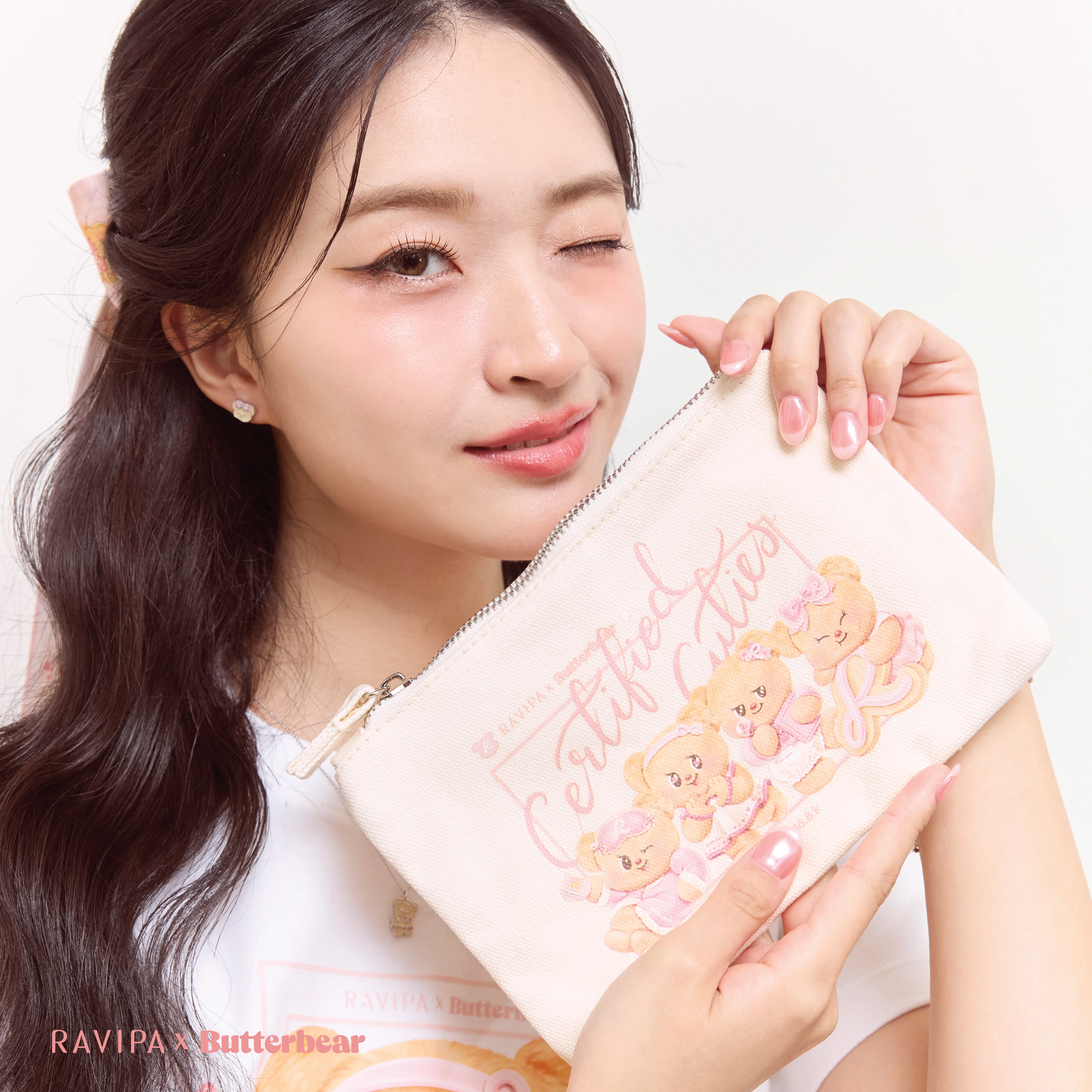 RAVIPA x Butterbear - Butterfull Bear Zip Pouch - Image 9