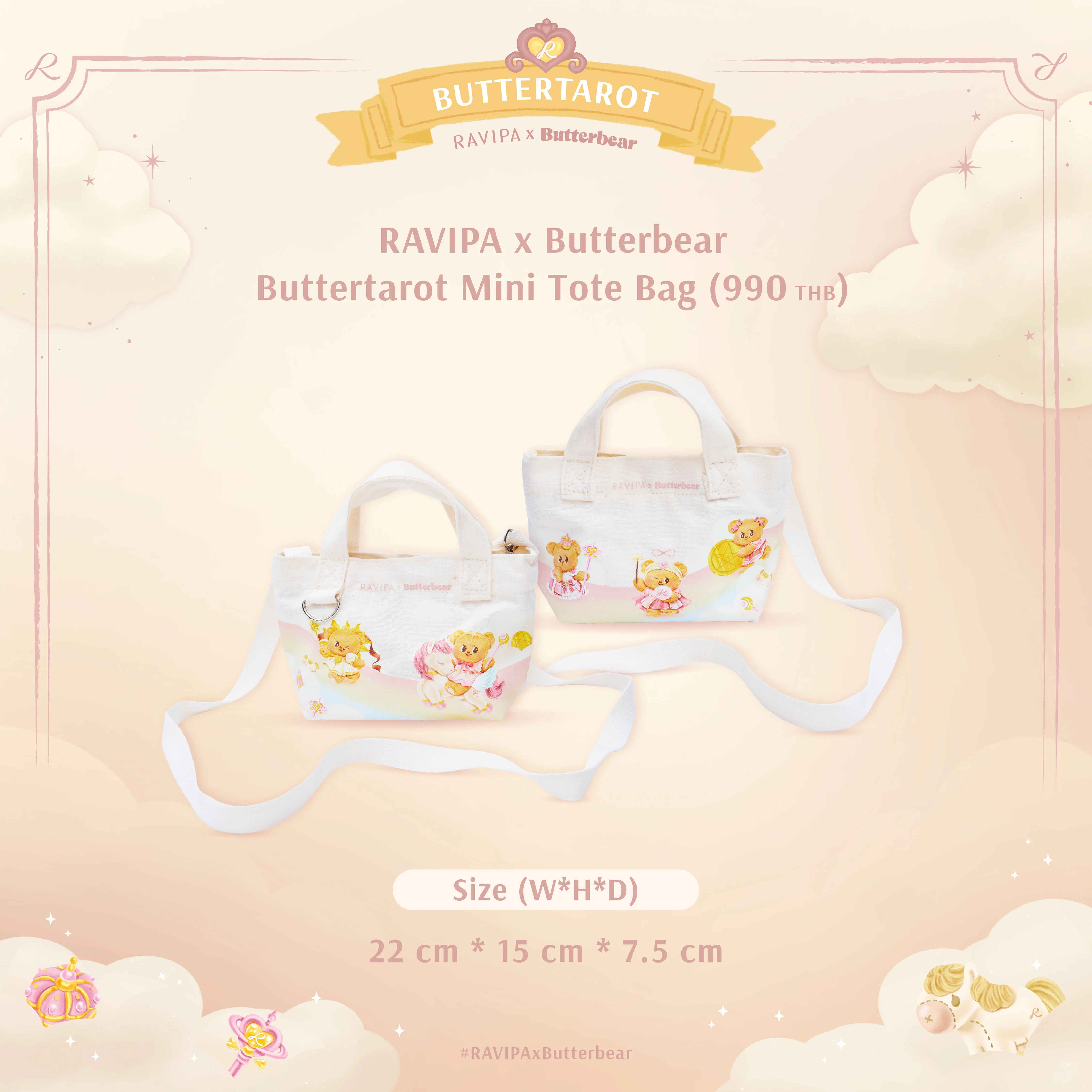 RAVIPA x Butterbear - Buttertarot Mini Tote Bag - Image 9