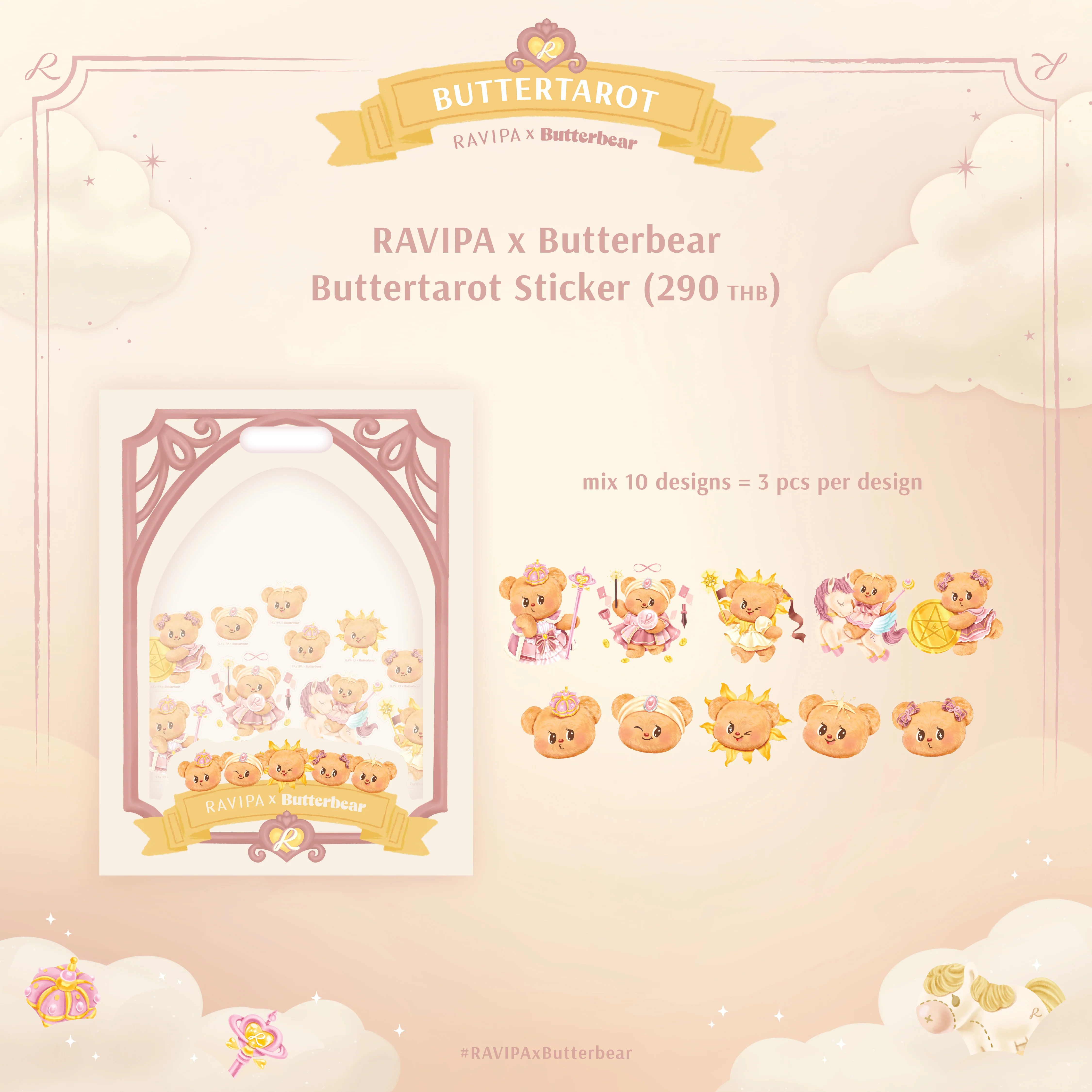 RAVIPA x Butterbear - Buttertarot Sticker - Image 5