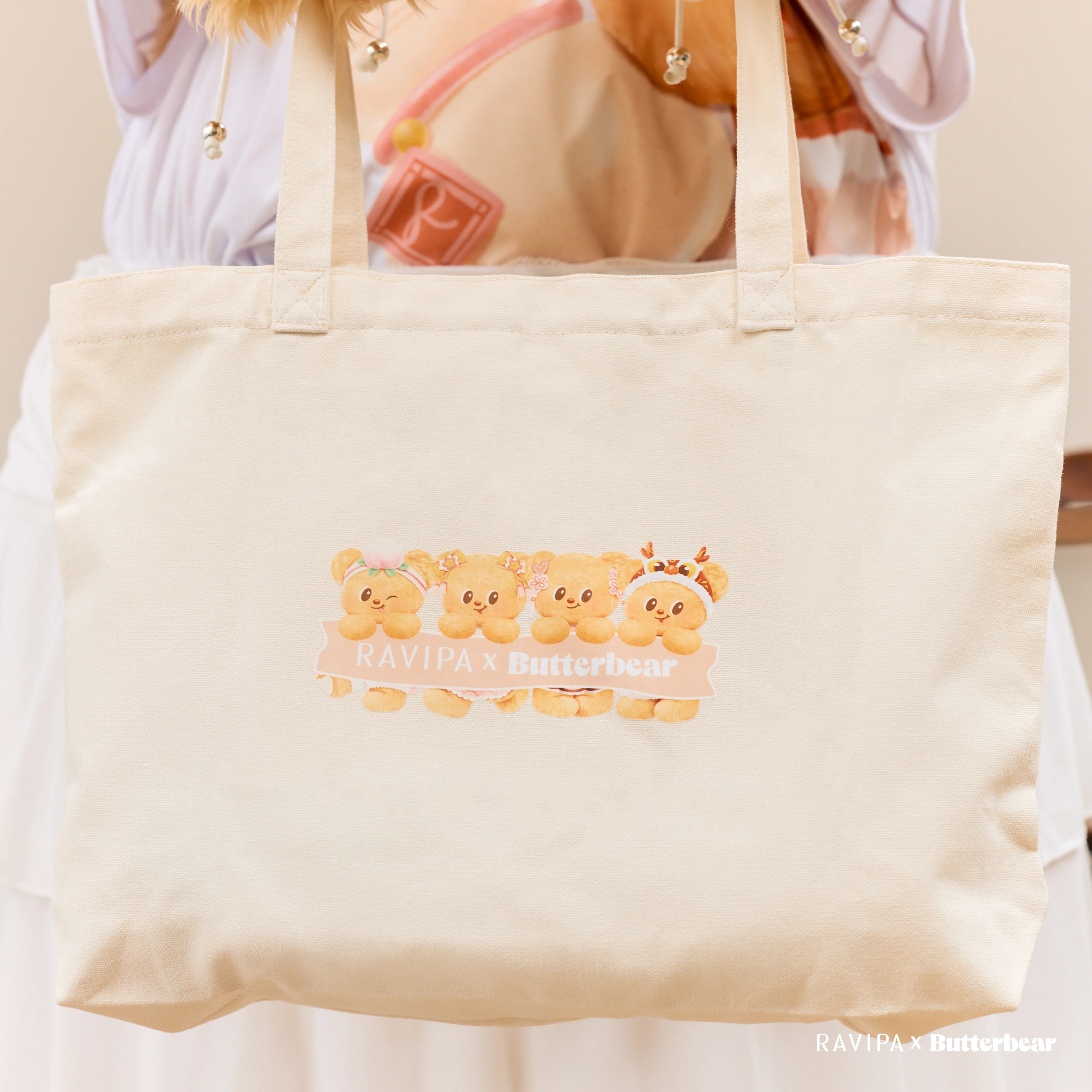 Butterbear Double-Twins Chunky Tote Bag - Image 5