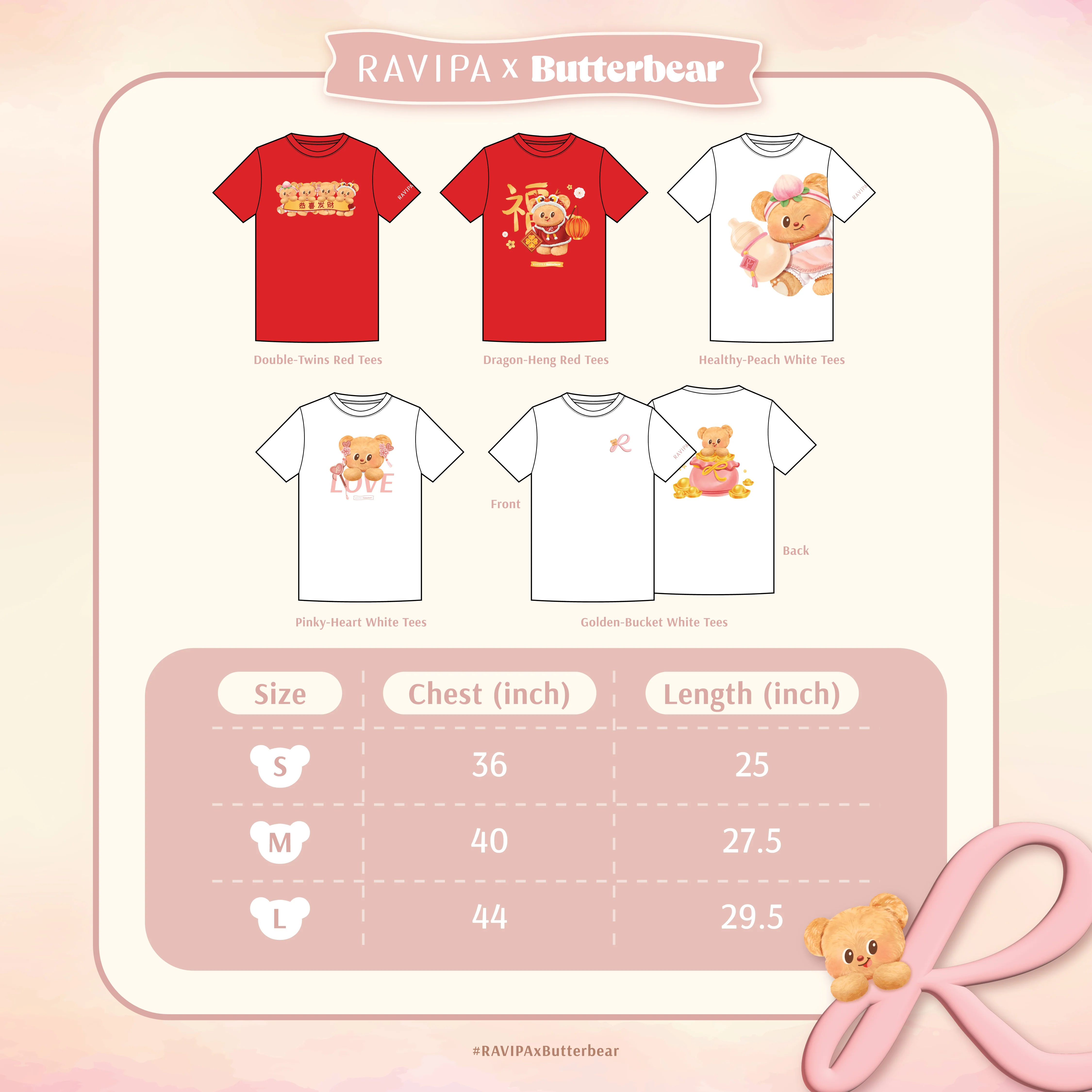 Butterbear Dragon-Heng Red Tees - Image 5