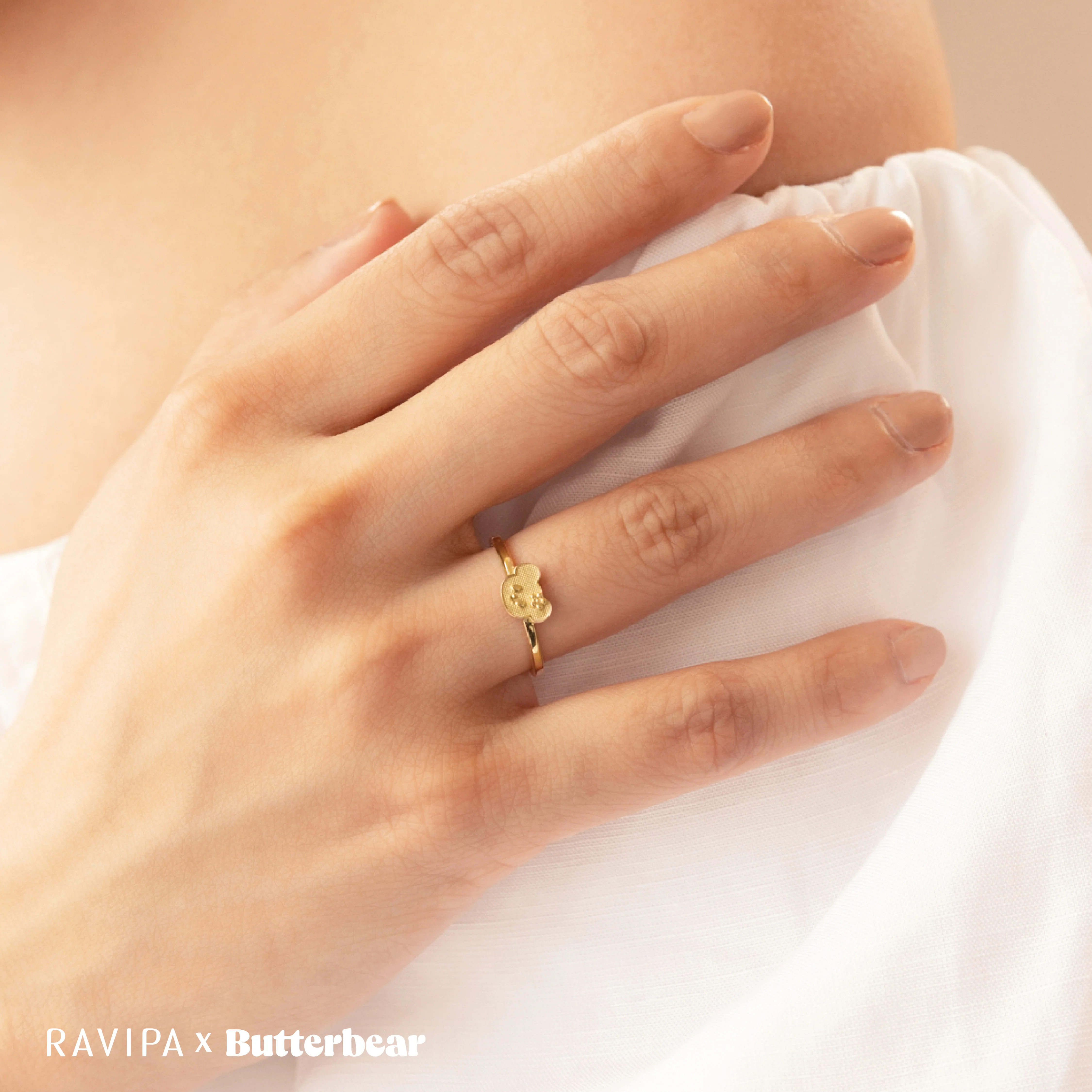 RAVIPA x Butterbear - Golden Gold Ring - Image 2