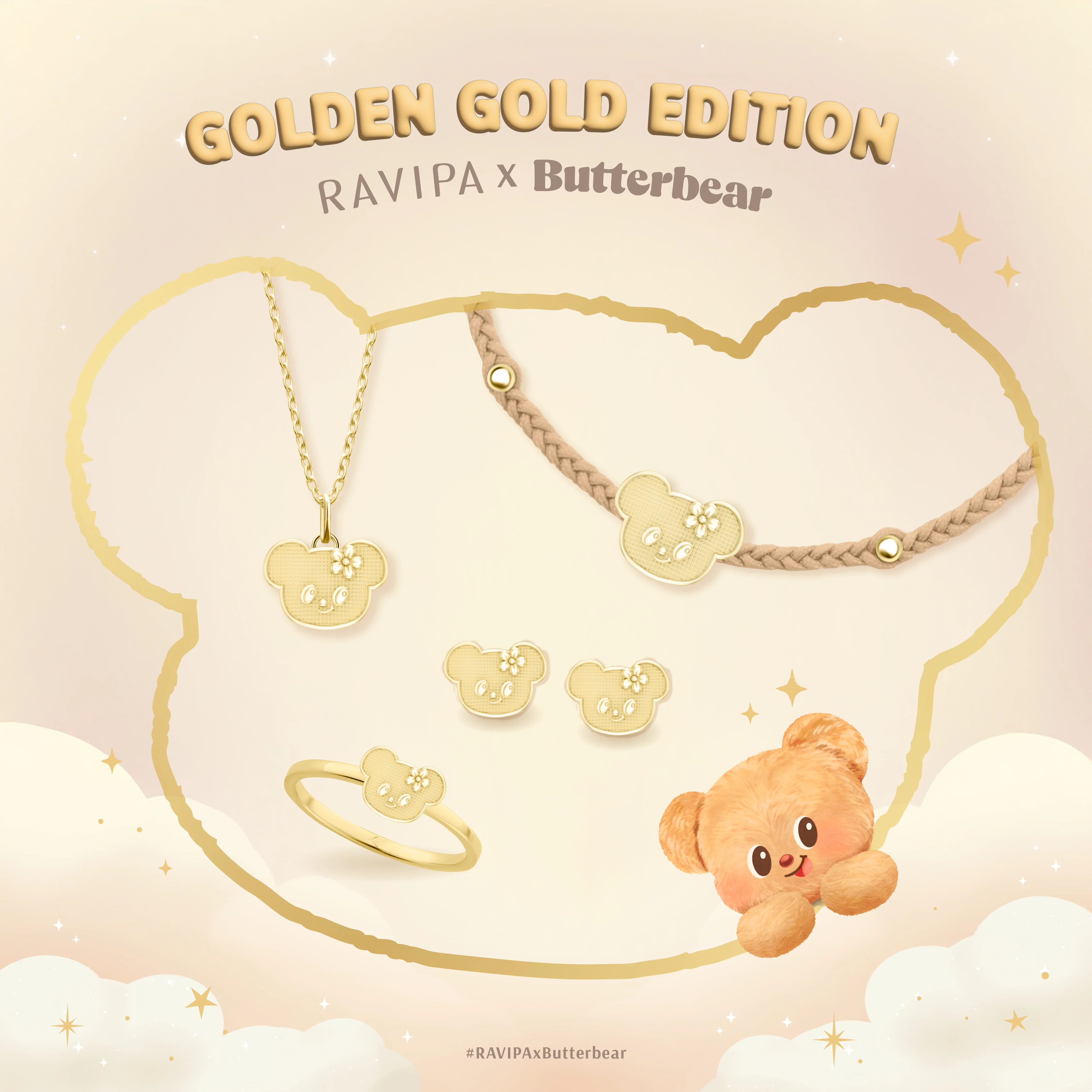 RAVIPA x Butterbear - Golden Gold Ring - Image 3
