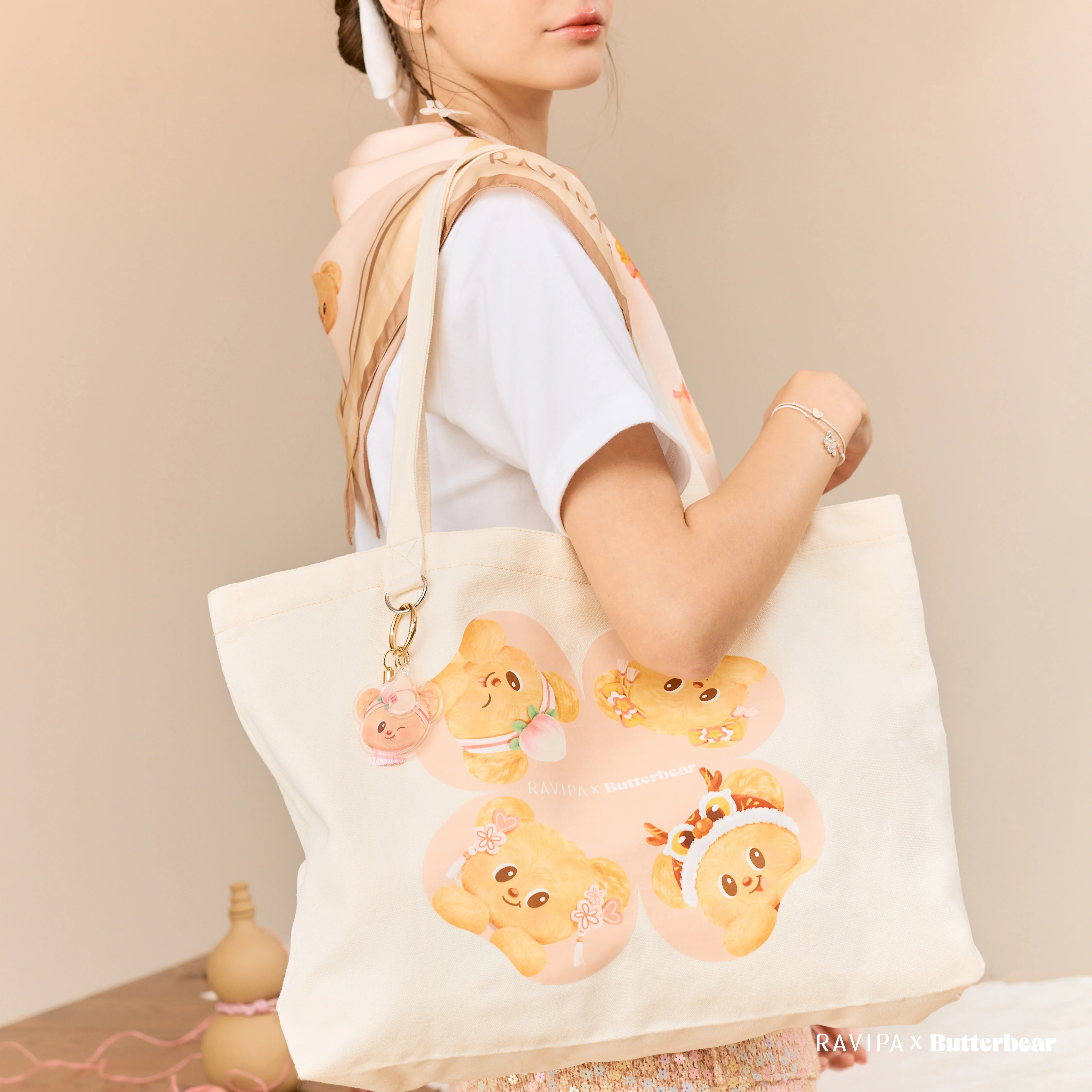Butterbear Double-Twins Chunky Tote Bag - Image 4