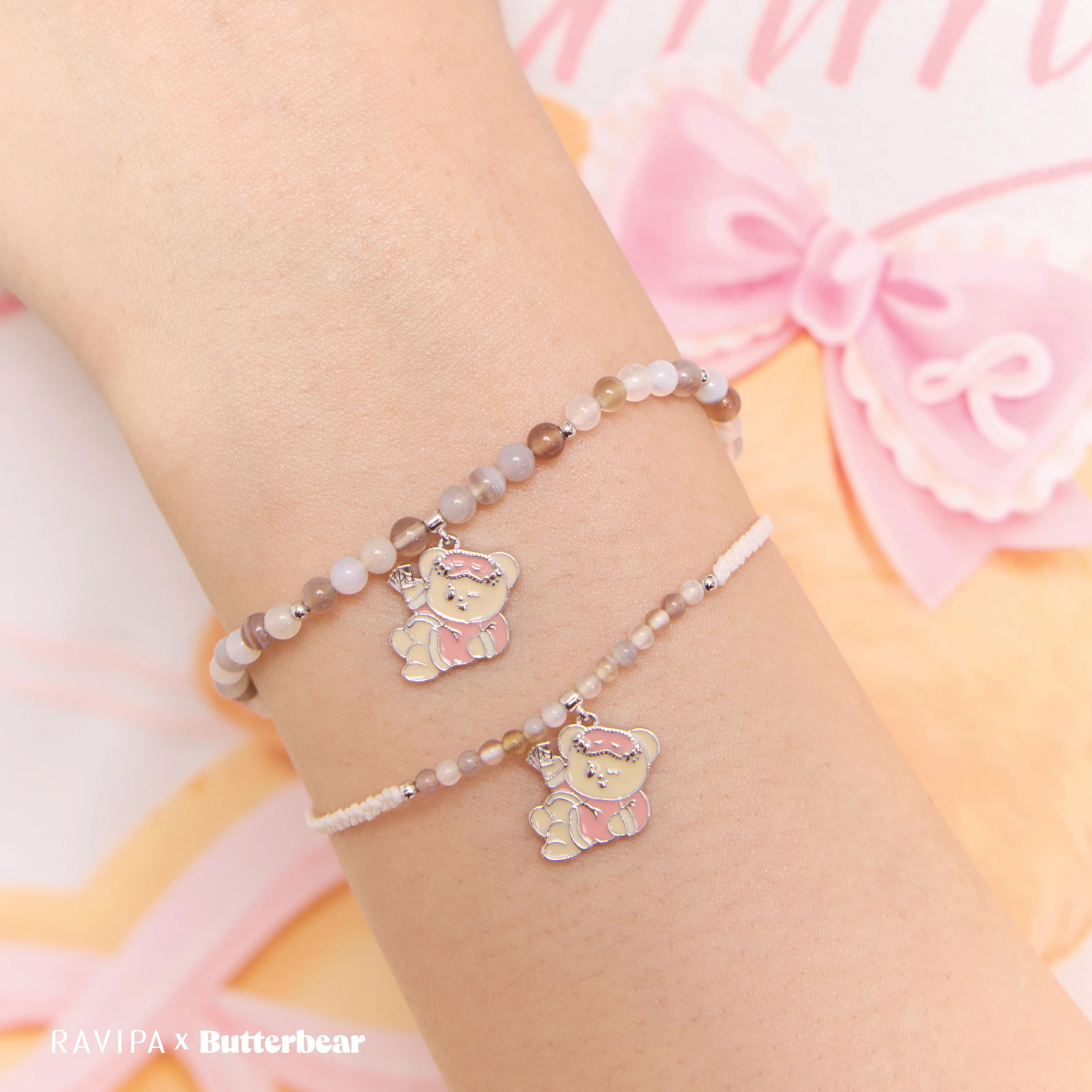 RAVIPA x Butterbear - Rise and Shine and Botswana Agate Bracelet - Image 6