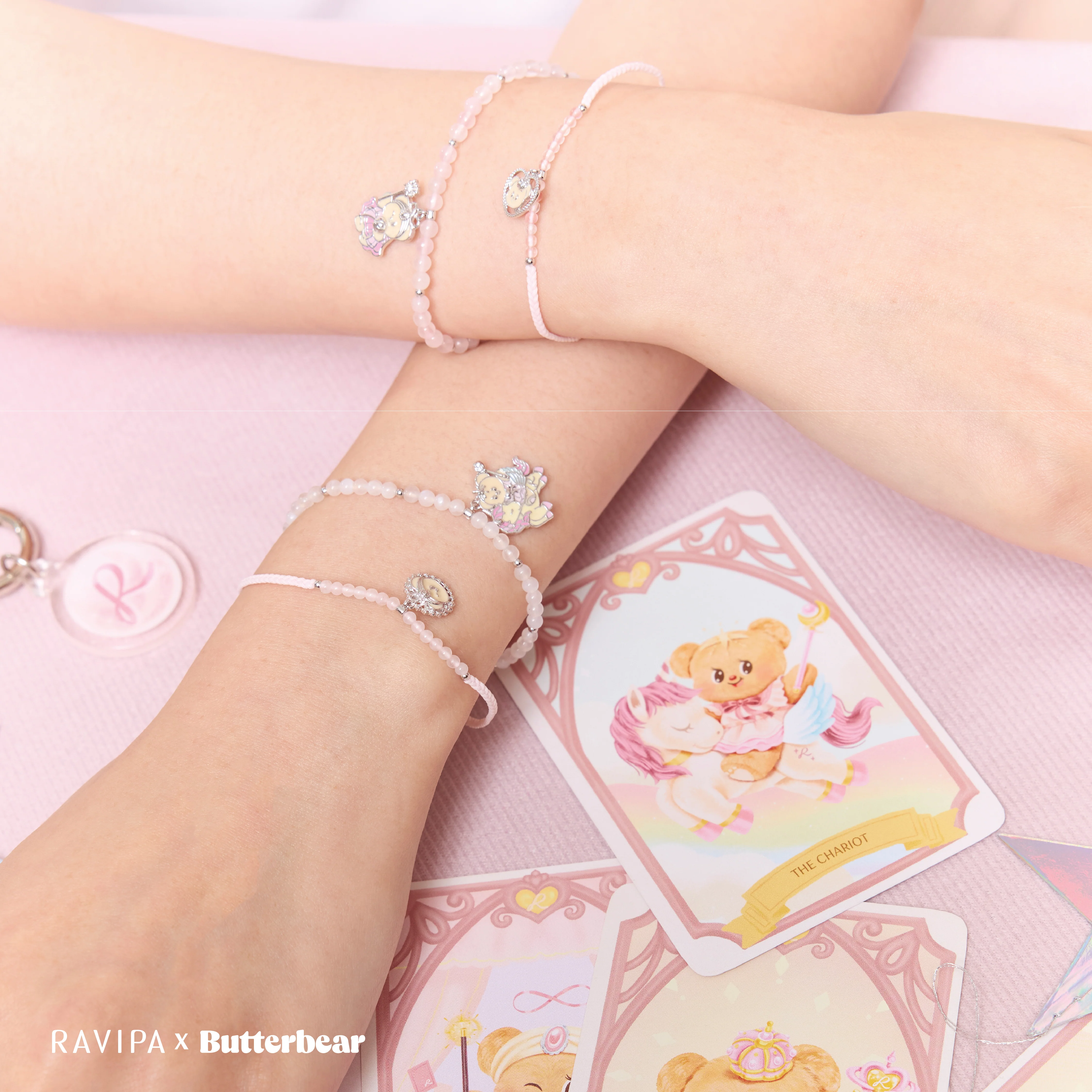 RAVIPA x Butterbear - The Empress and Cherry Quartz Bracelet - Image 5