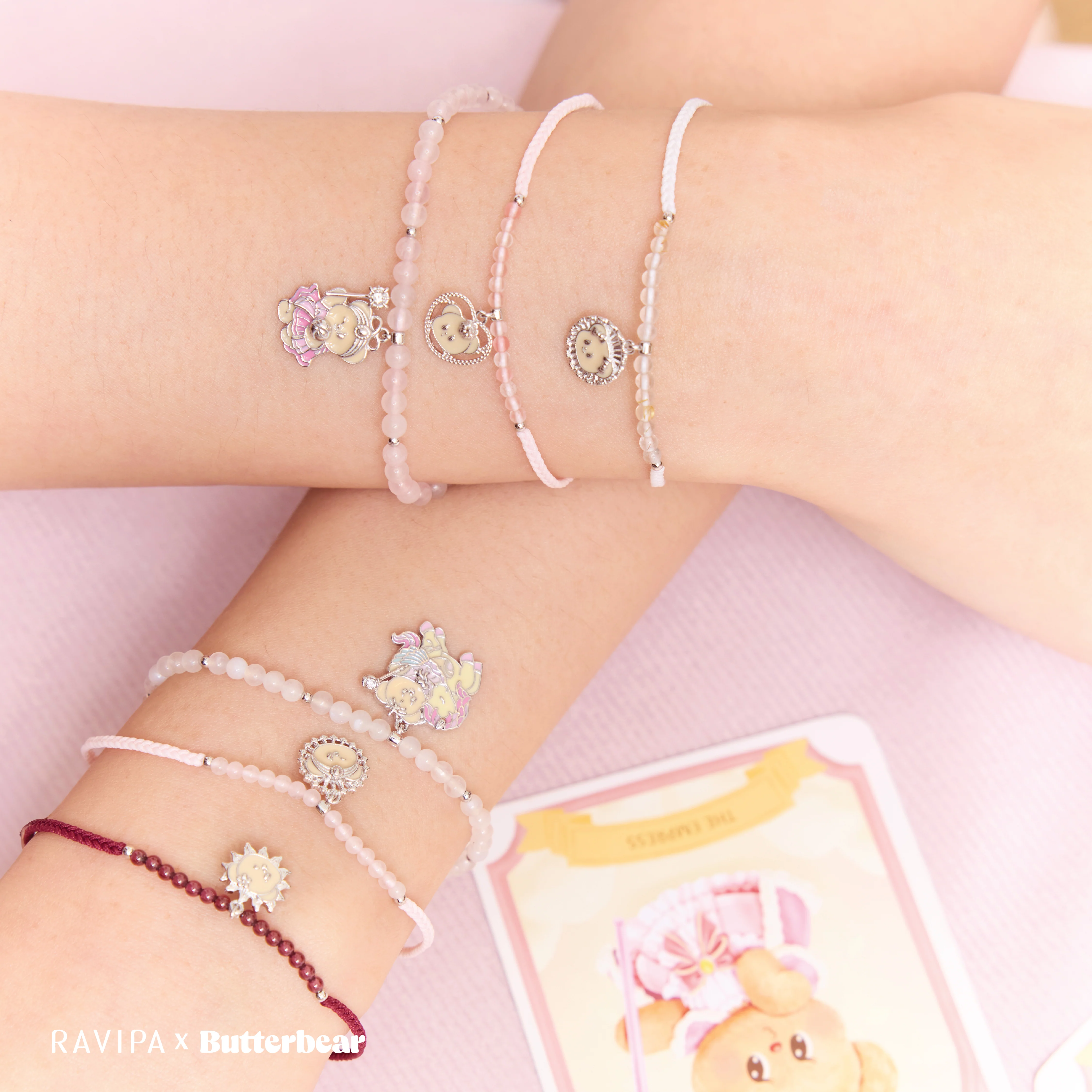 RAVIPA x Butterbear - The Empress and Cherry Quartz Bracelet - Image 6