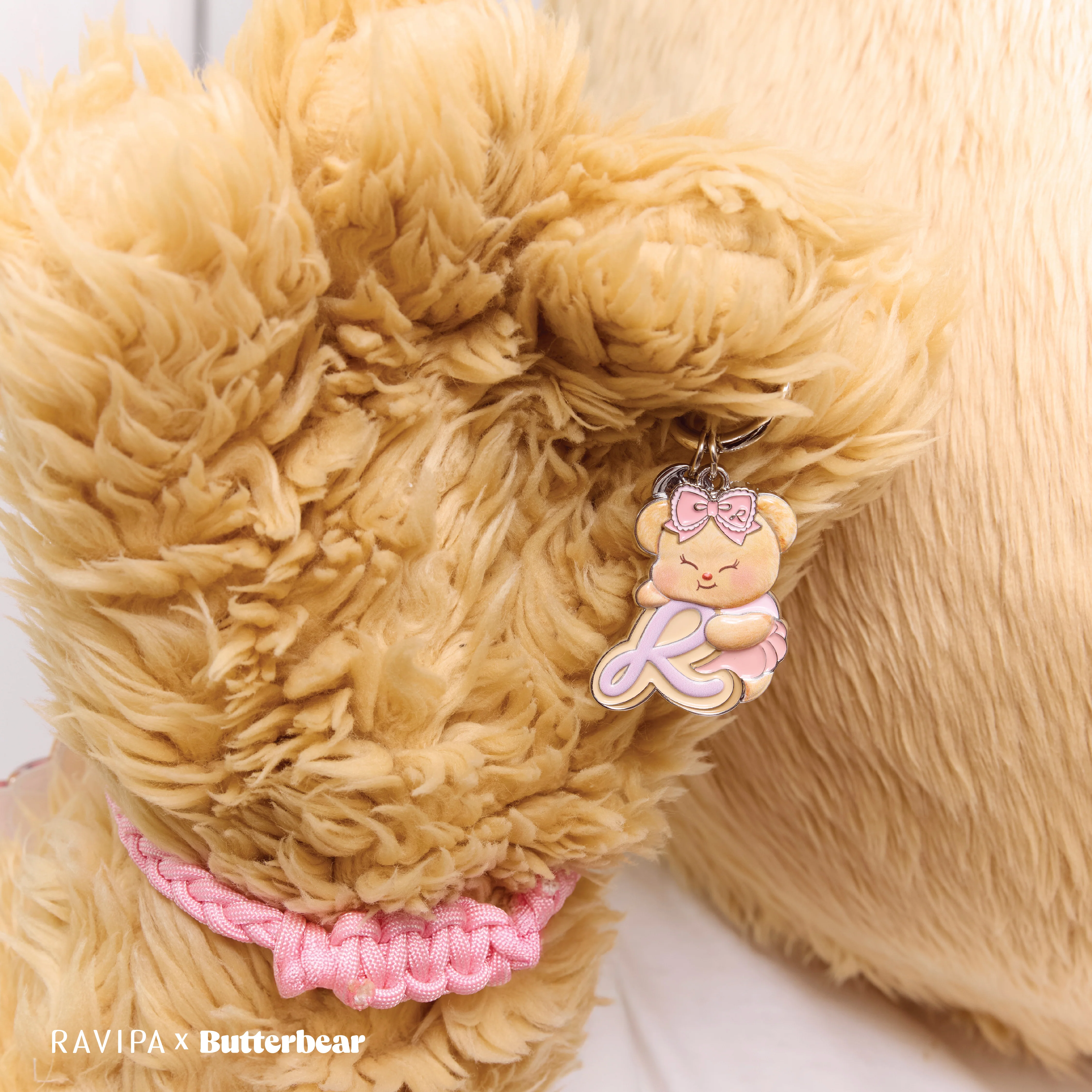 RAVIPA x Butterbear - Yummy Tummy Metal Keyring - Image 3
