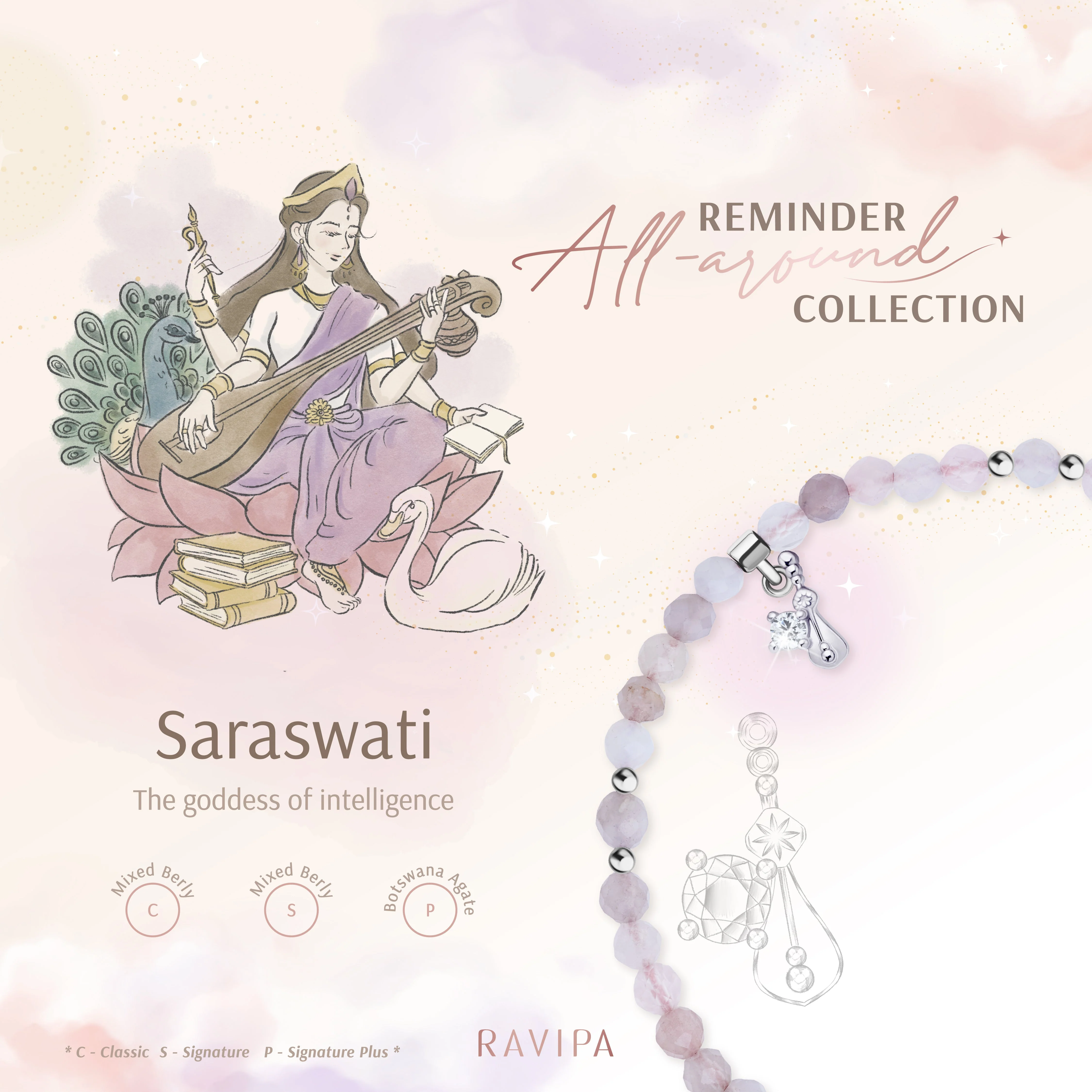 Saraswati Mixed Berly All-around Bracelet - Image 9