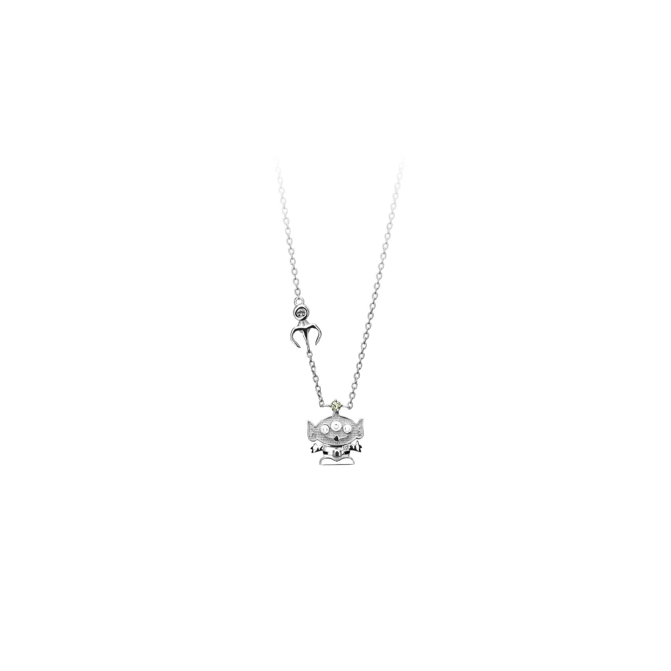Toy Story Alien Silver Necklace