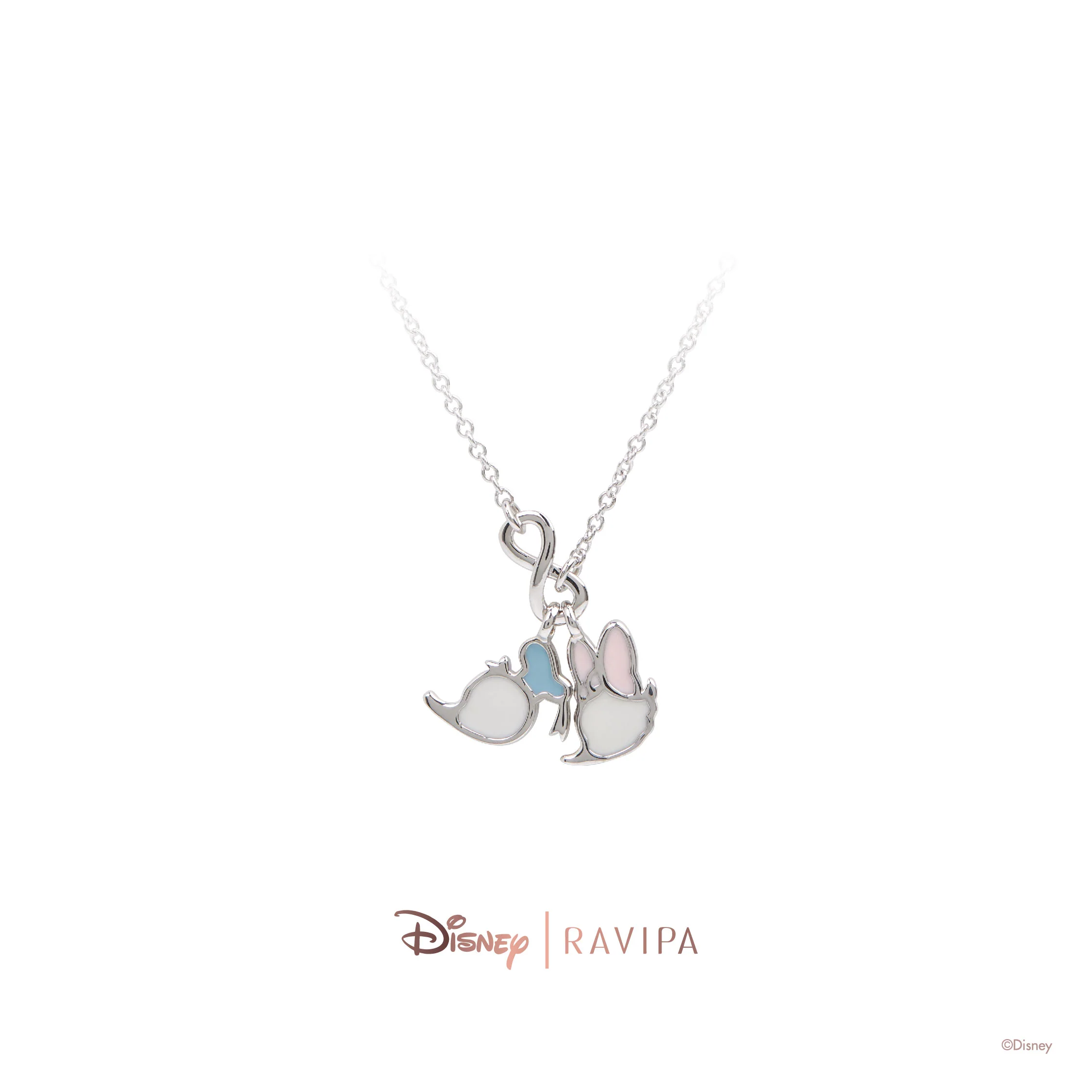 Donald and Daisy Infinity Silver Necklace - Image 2