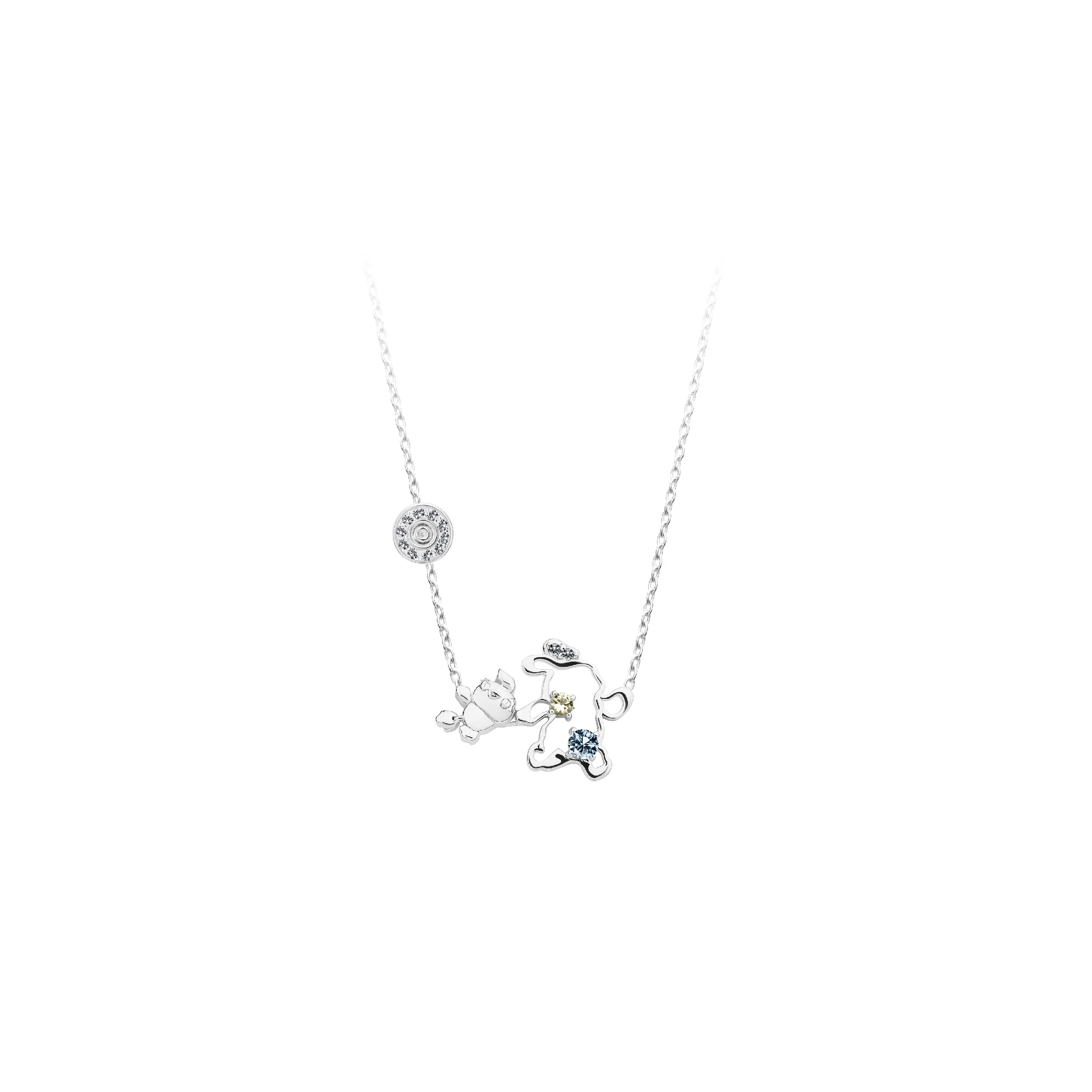 Toy Story Ducky and Bunny Silver Necklace