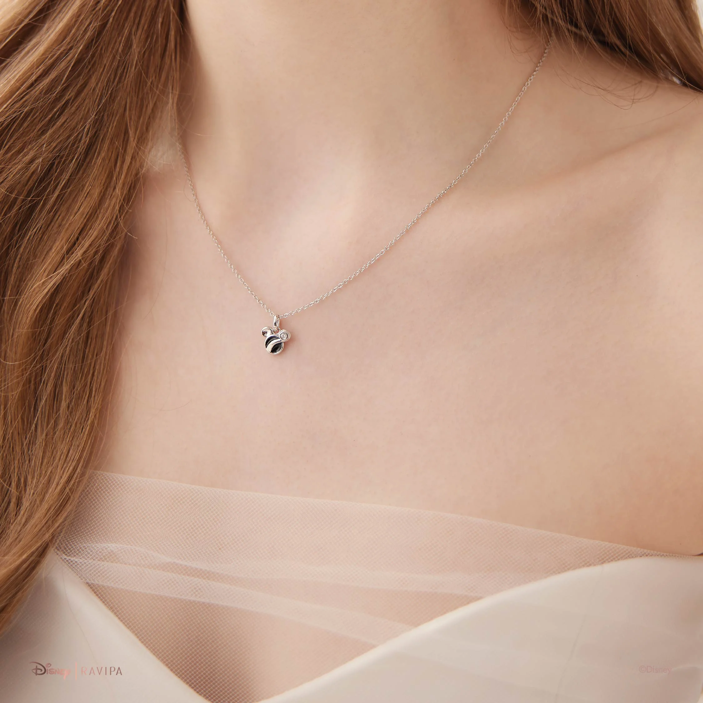 Mickey Mouse Magical Silver Diamond Necklace - Image 3
