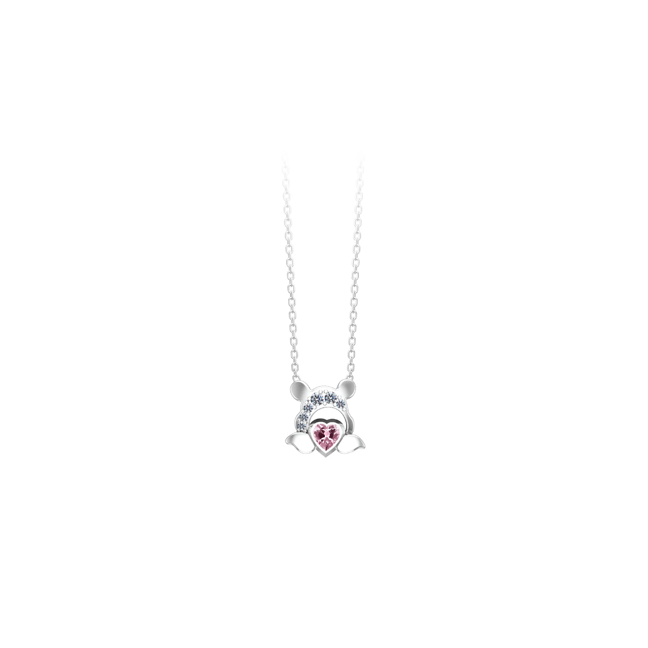 Winnie The Pooh Love Silver Necklace