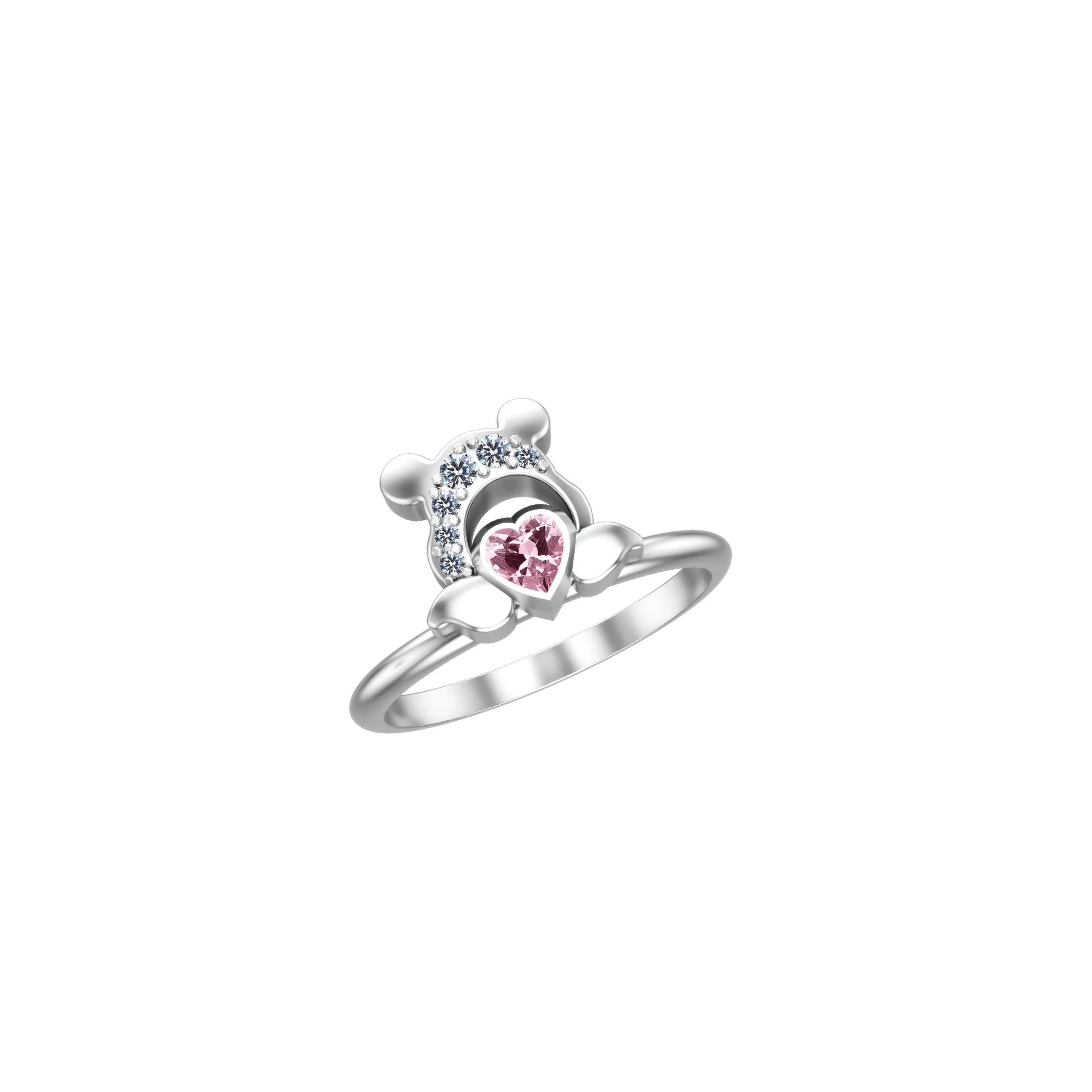 Winnie The Pooh Love Silver Ring