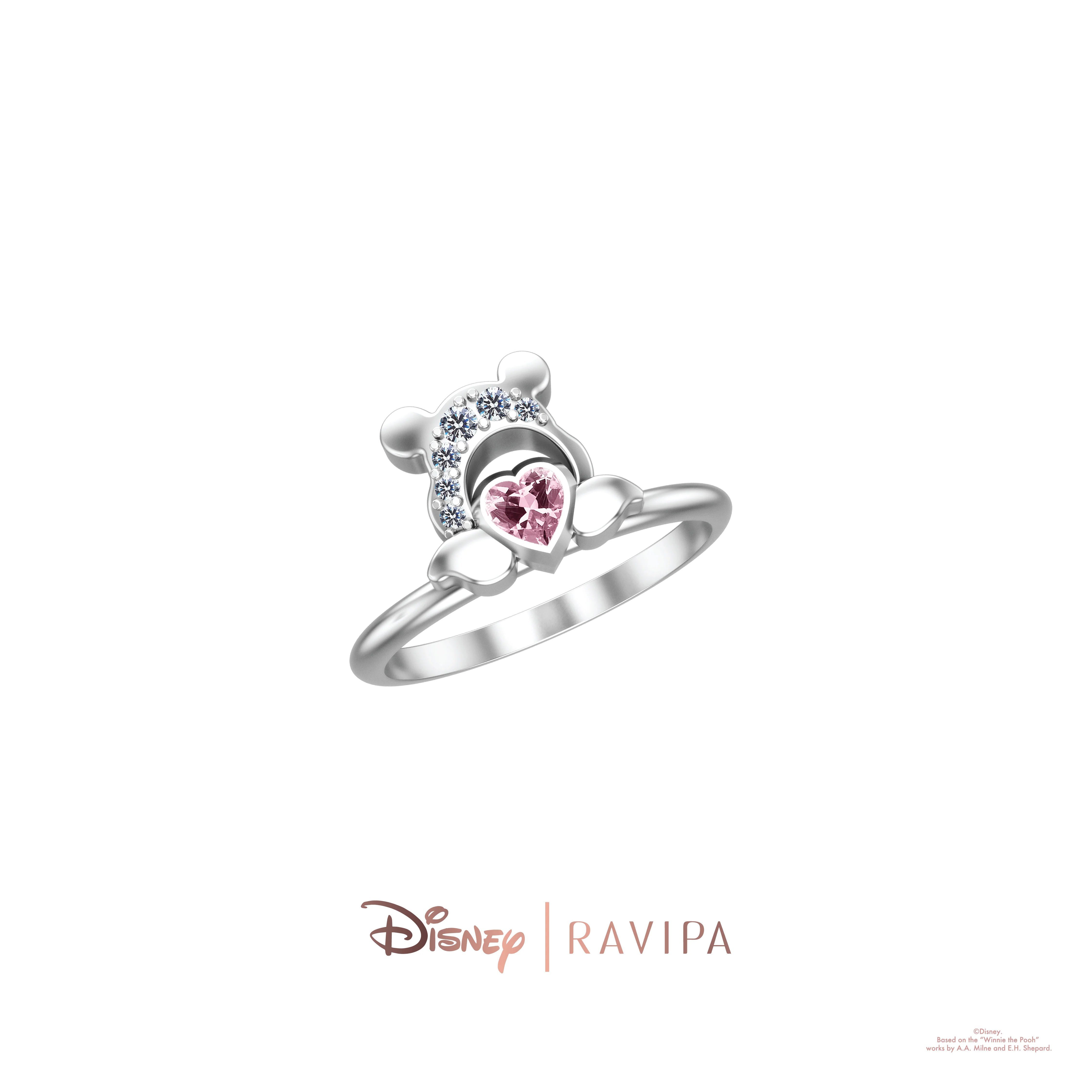 Winnie The Pooh Love Silver Ring - Image 2