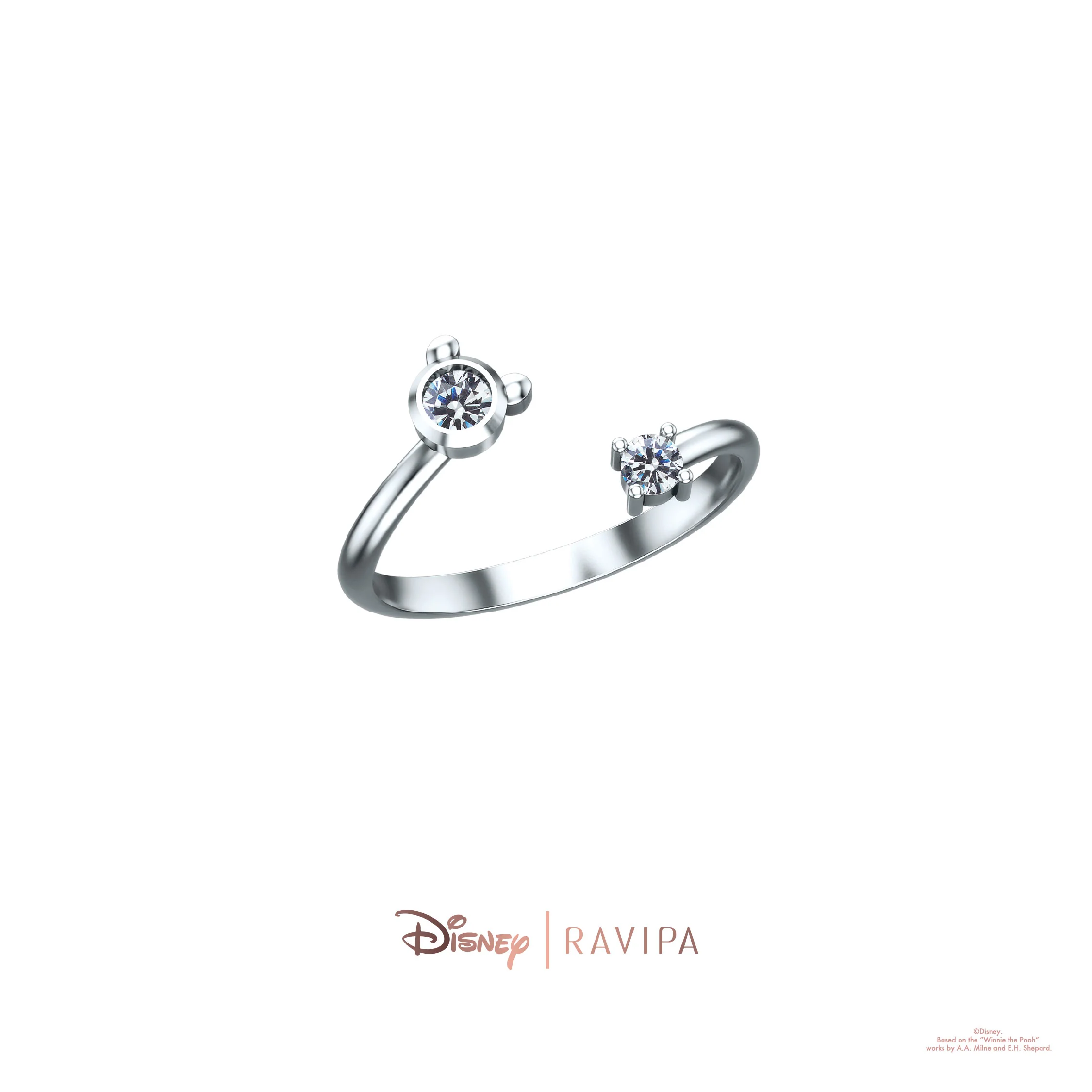 Winnie The Pooh Silver Diamond Ring - Image 2