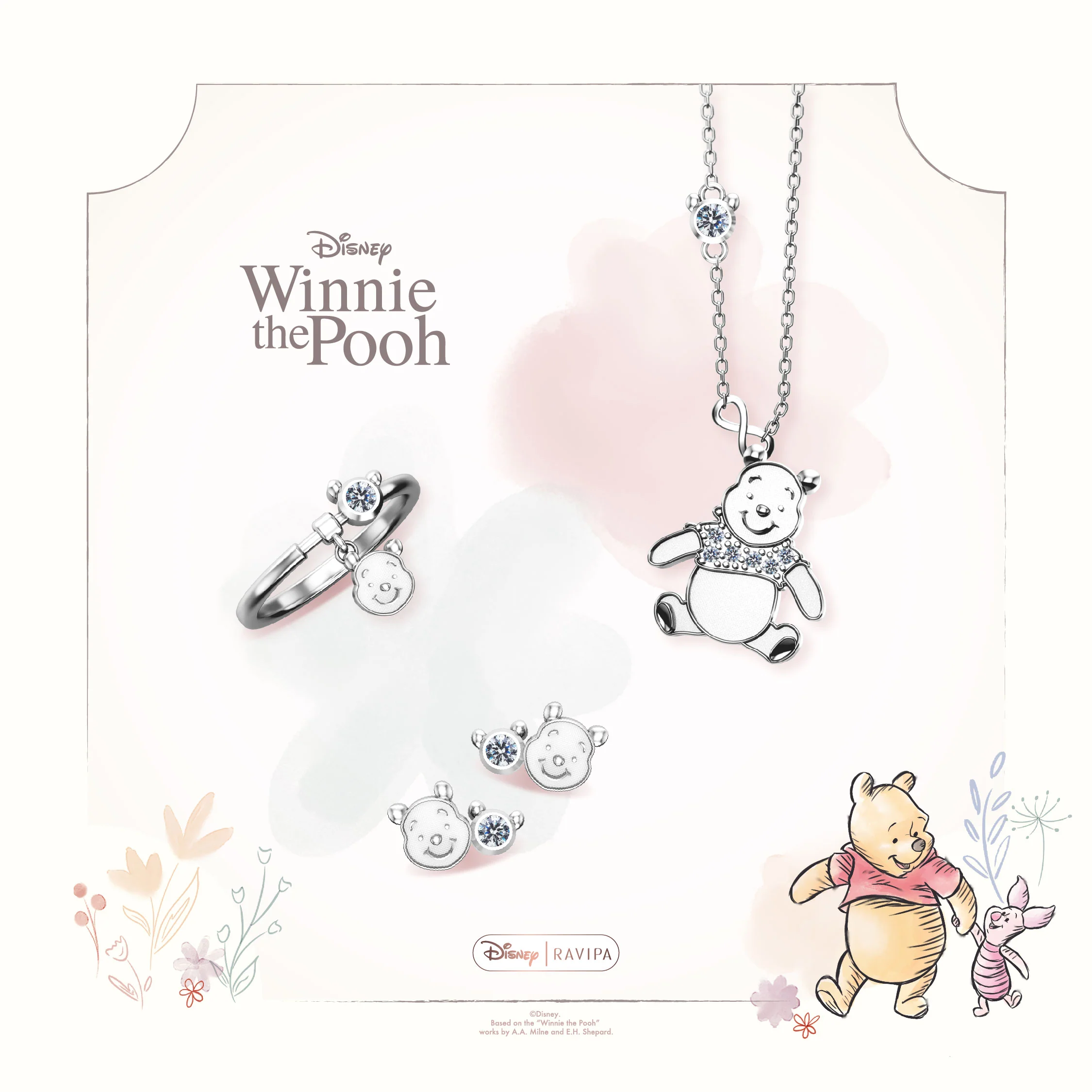 Winnie The Pooh Mini Signature Silver Ring - Image 3