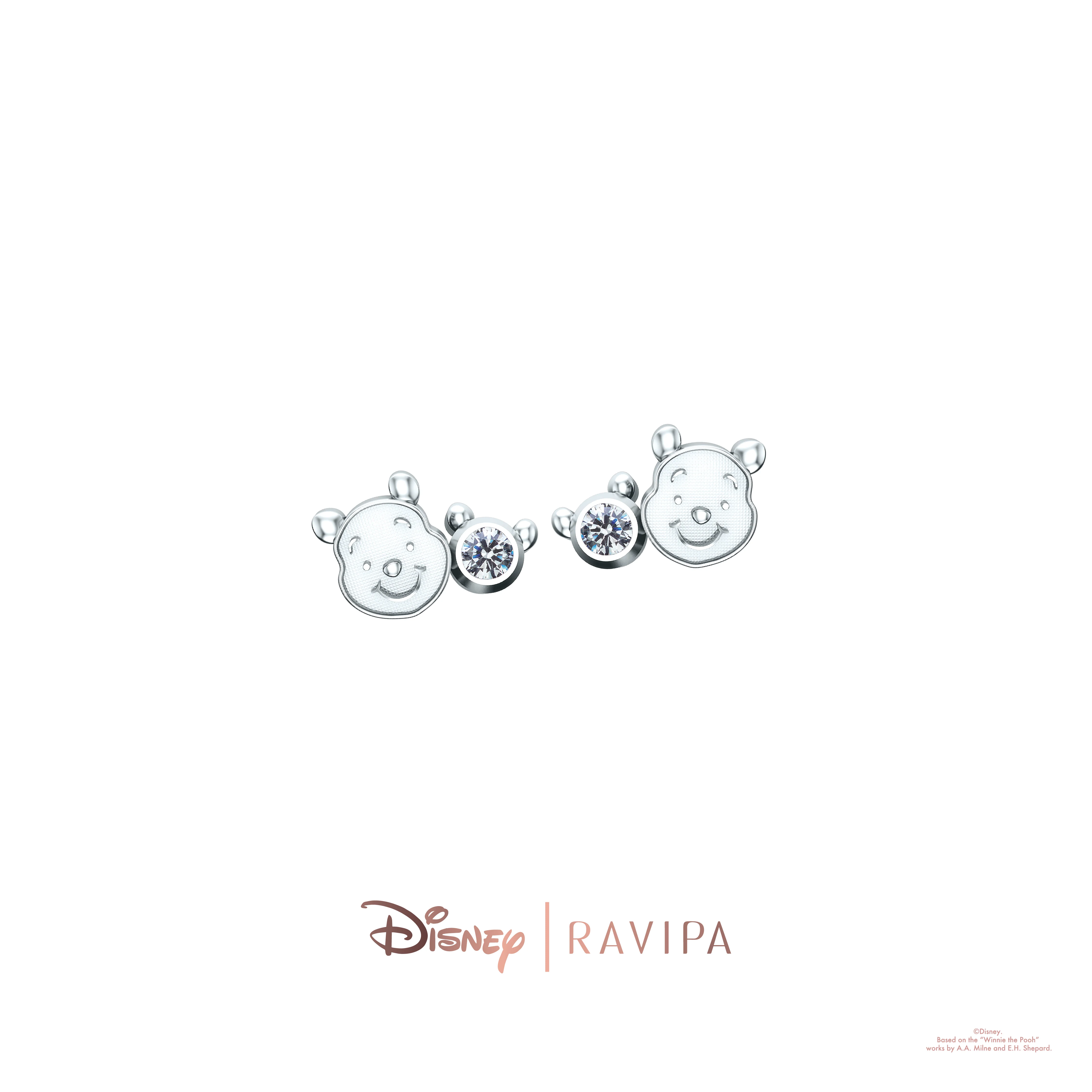 Winnie The Pooh Signature Silver Studs - Image 2