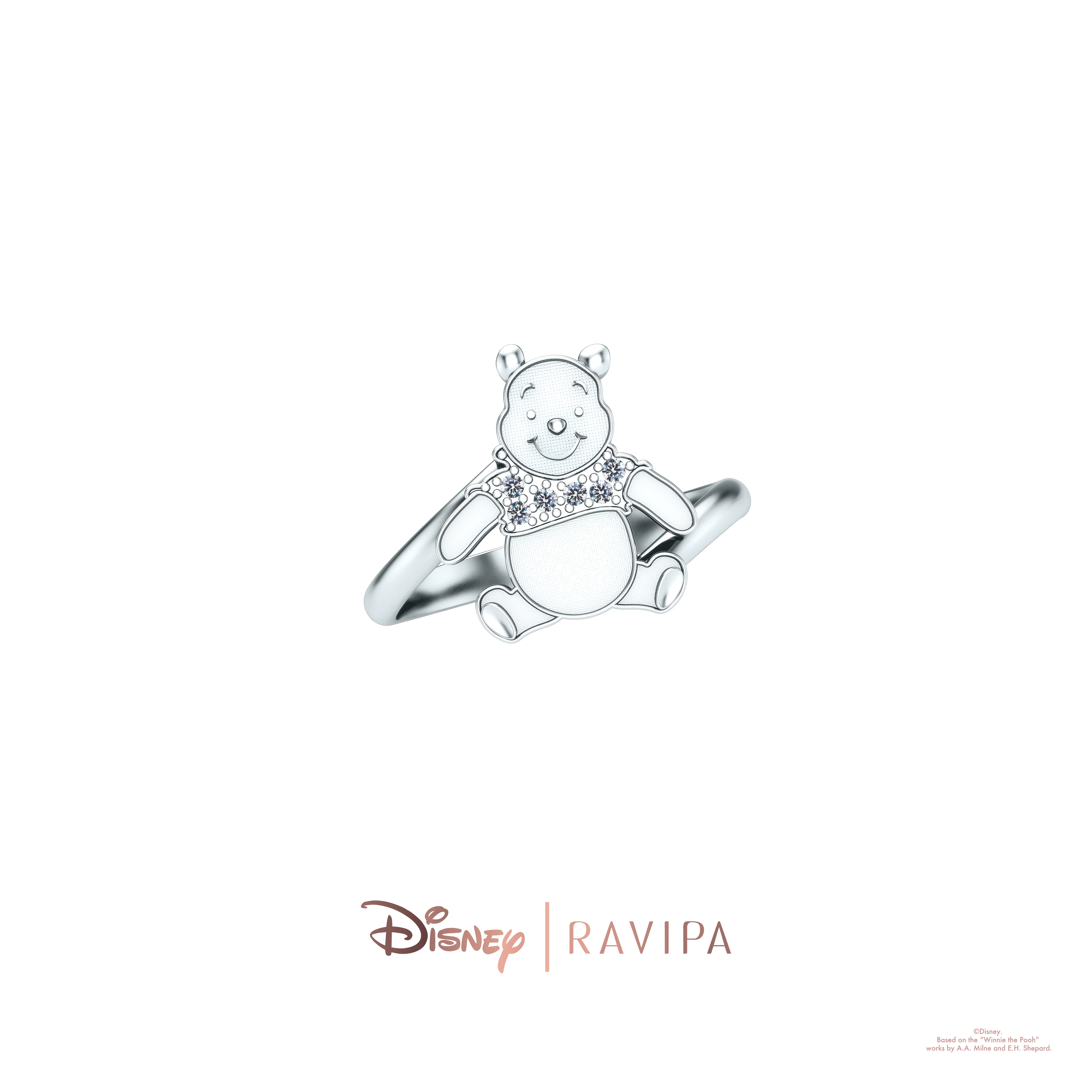 Winnie The Pooh Signature Silver Ring - Image 2