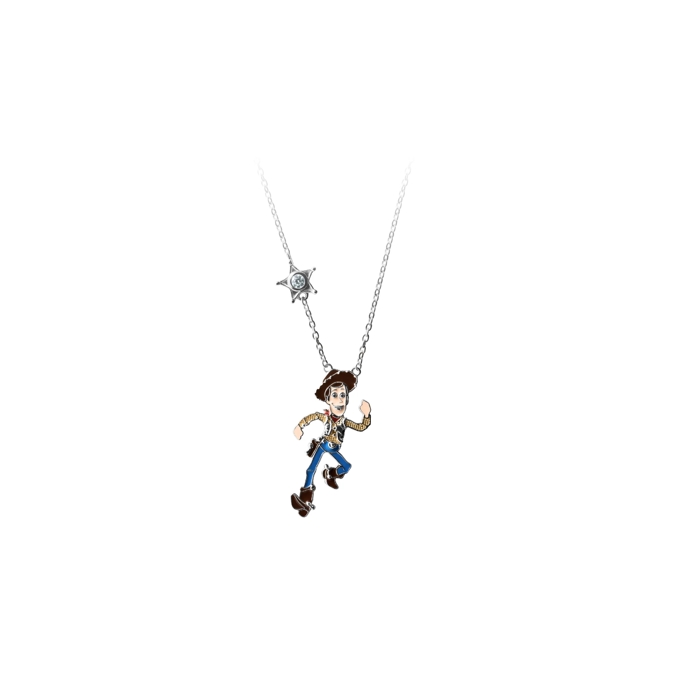 Toy Story Woody Silver Necklace