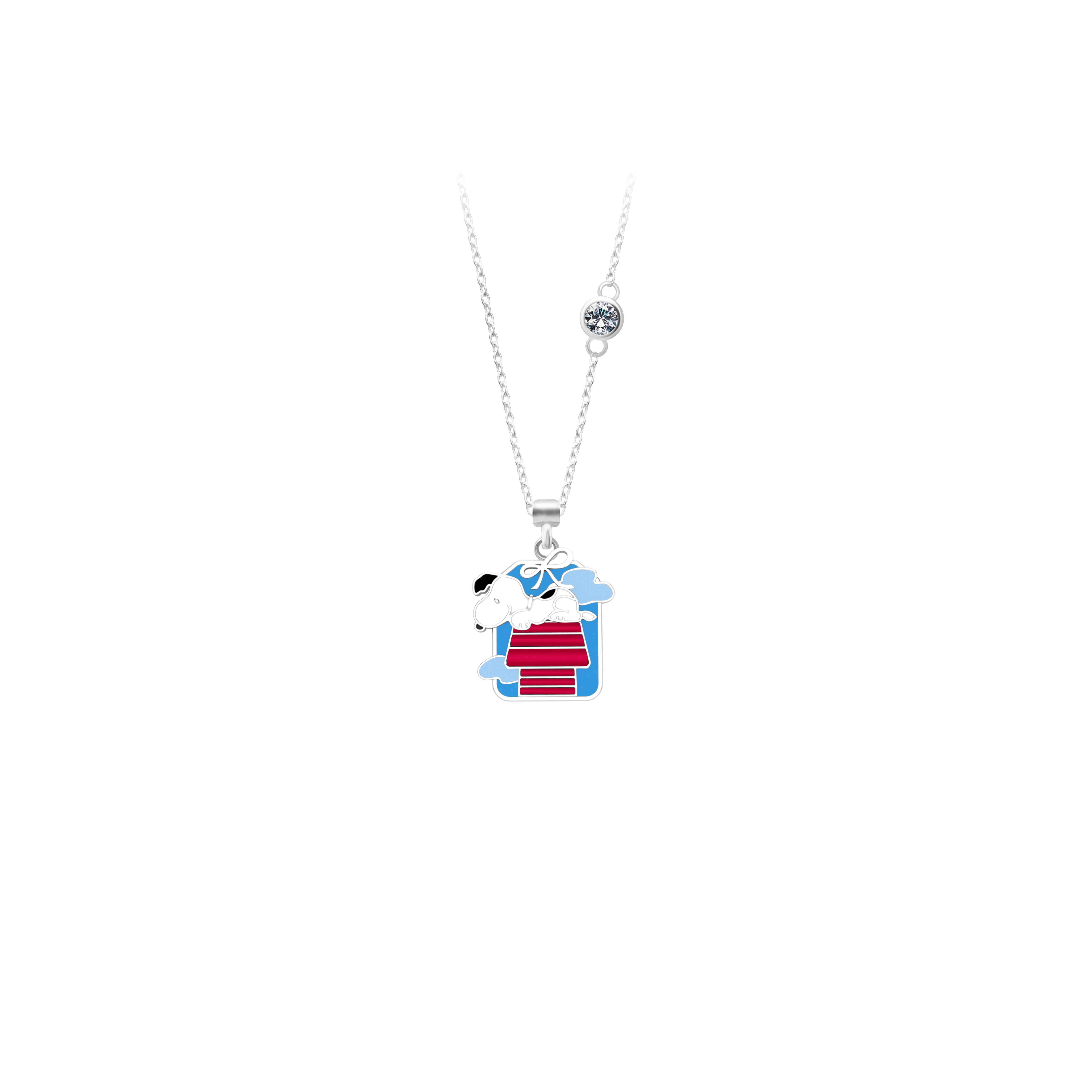 Snoopy House Silver Necklace