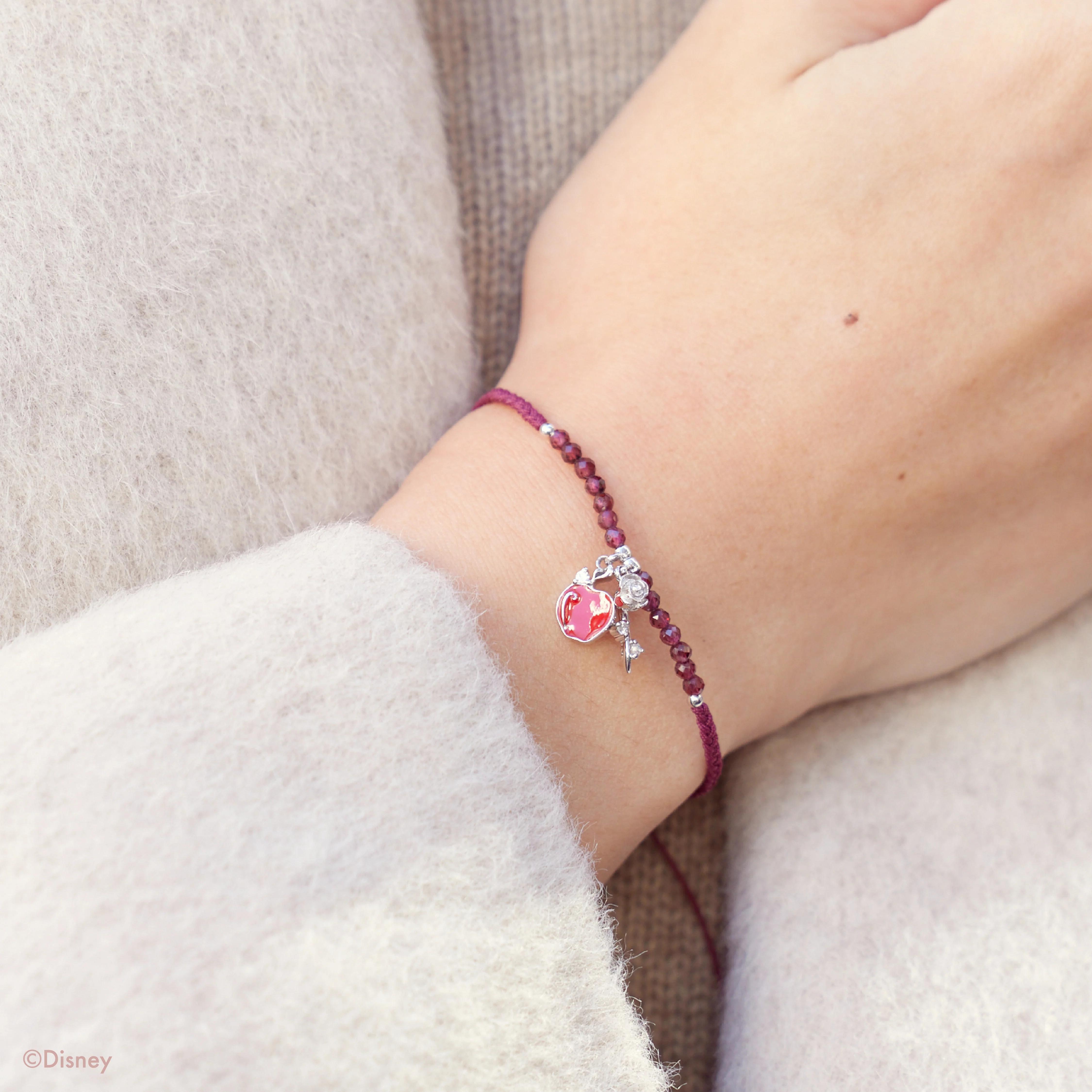 Snow White Red Apple & Rose Bracelet - Image 3