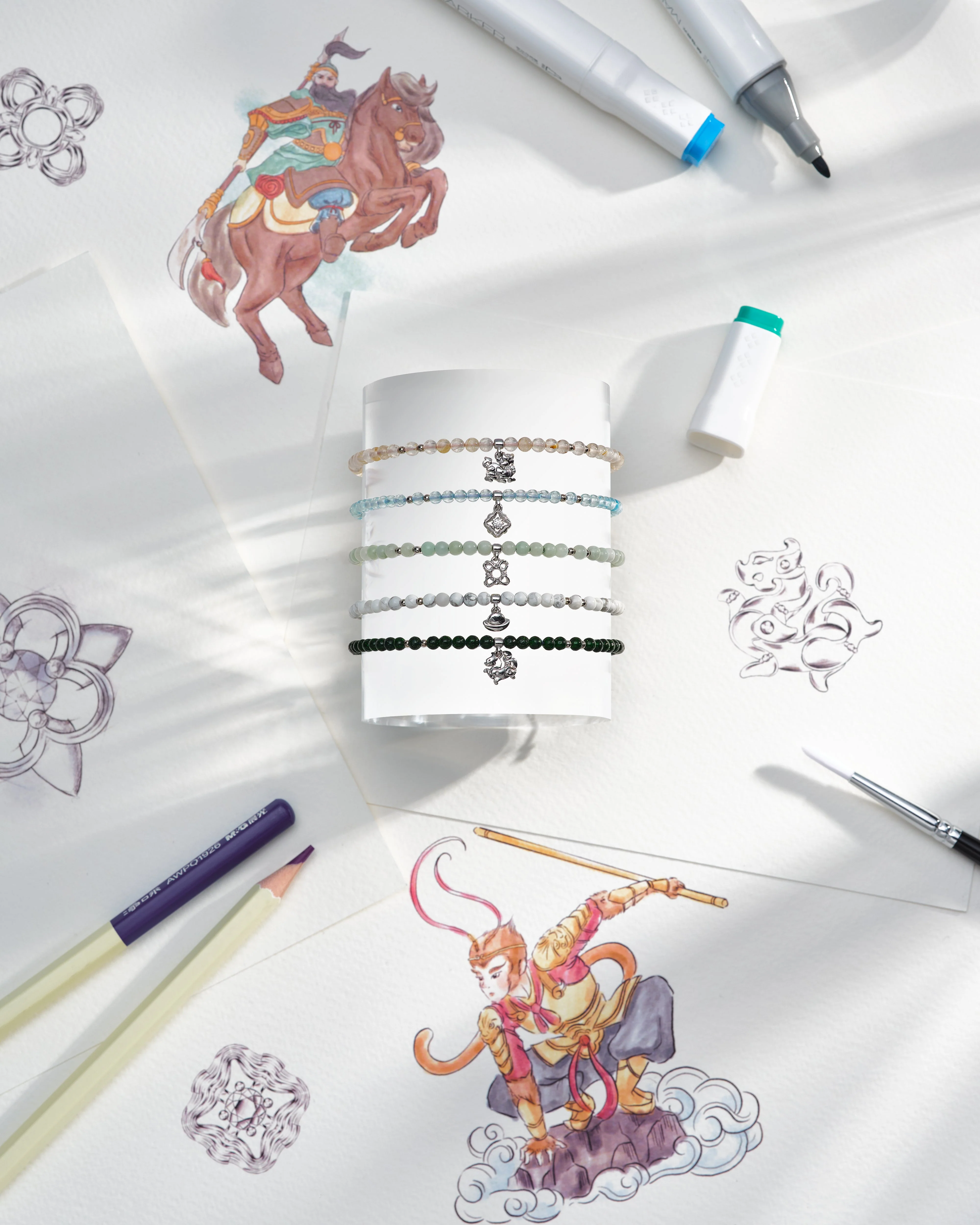 Sun Wukong Aquamarine All-around Bracelet - Image 7