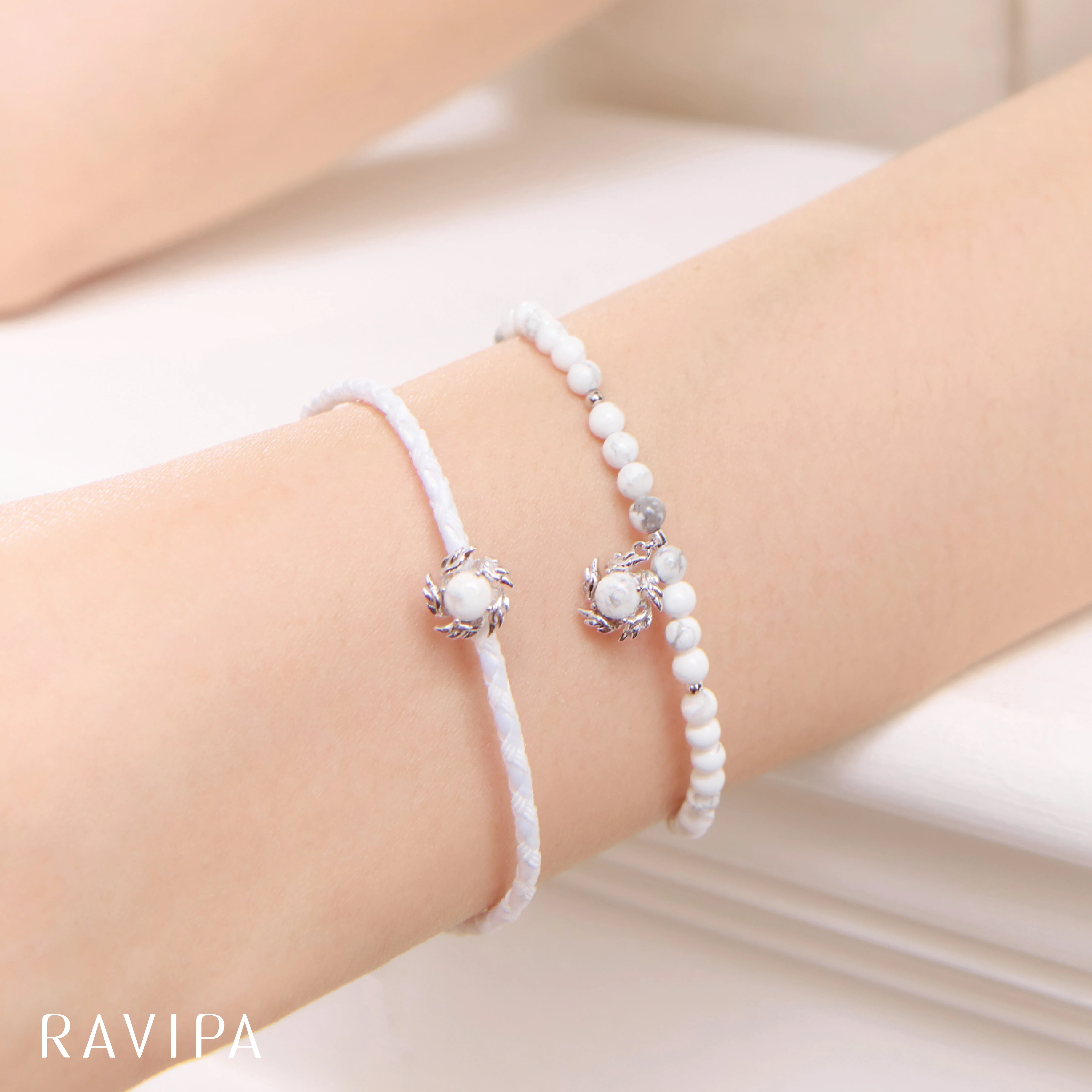 The Four-Face - Maha Phrom White Howlite Bracelets - Image 7
