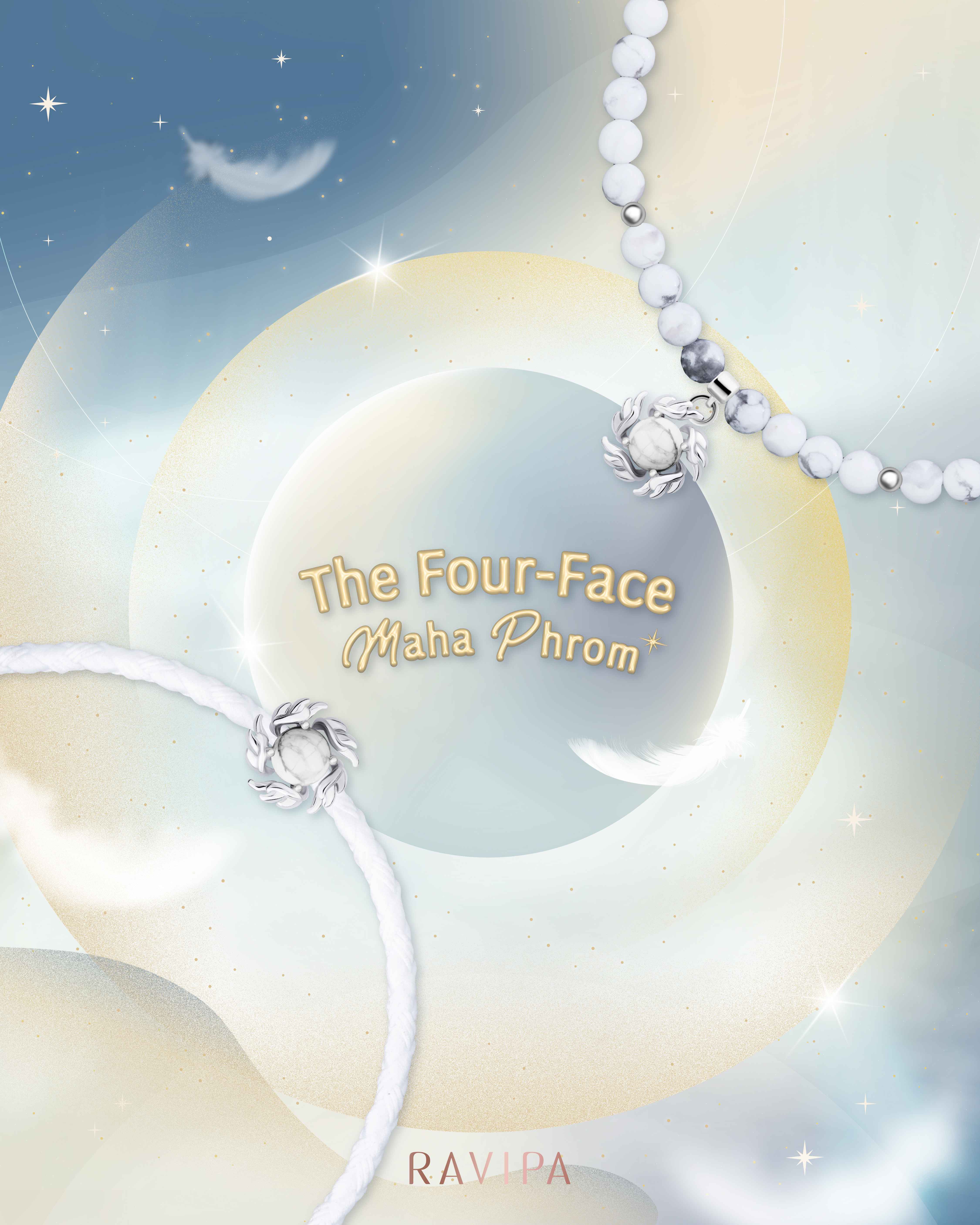 The Four-Face - Maha Phrom White Howlite Bracelets - Image 8