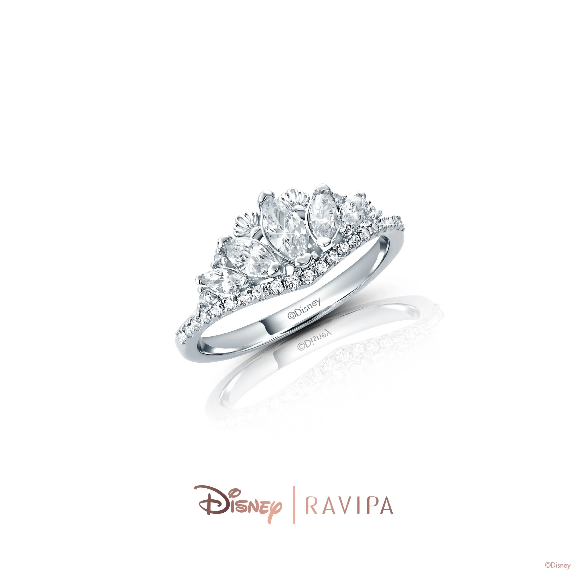 The Little Mermaid Ariel Tiara Silver Ring - Image 2