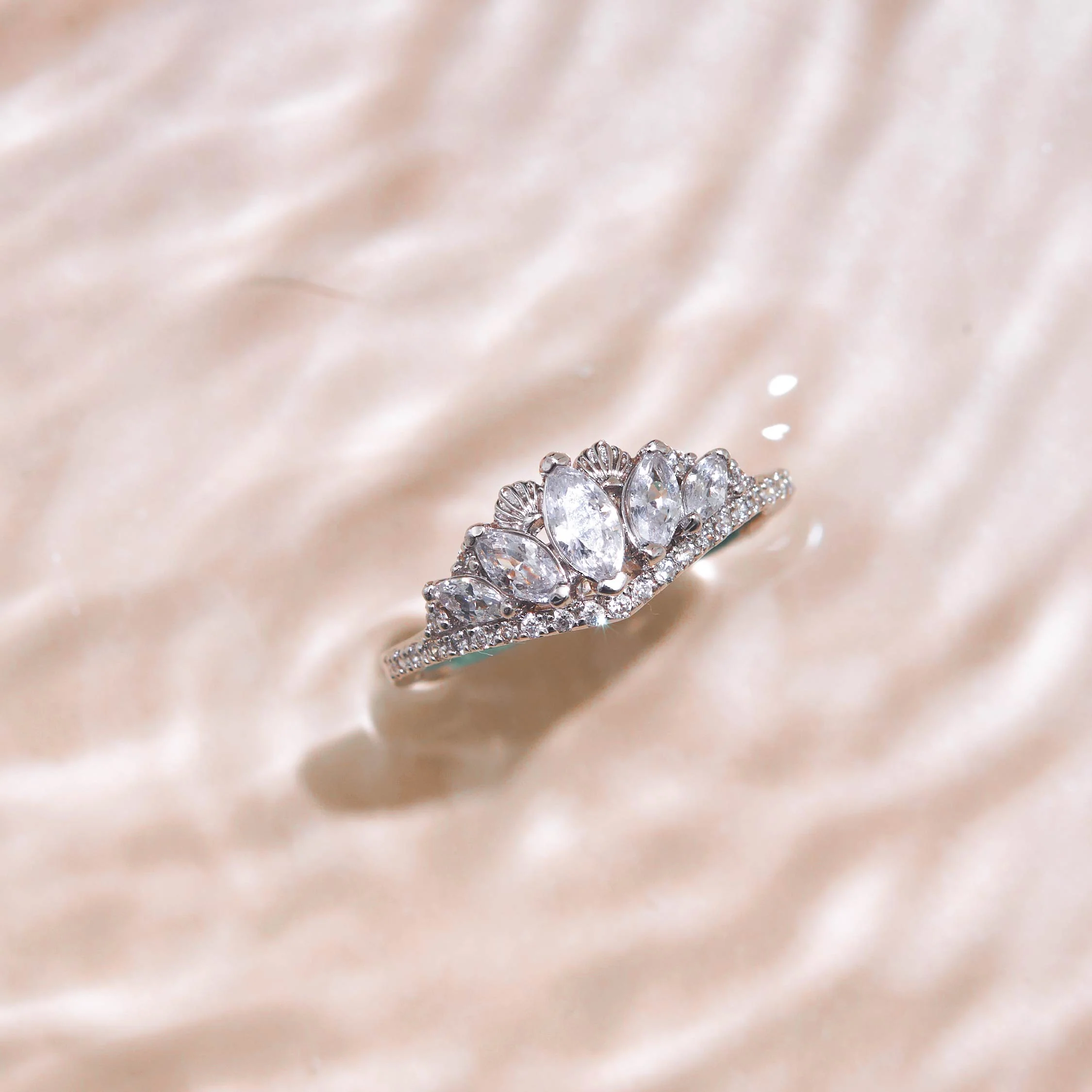 The Little Mermaid Ariel Tiara Silver Ring - Image 3