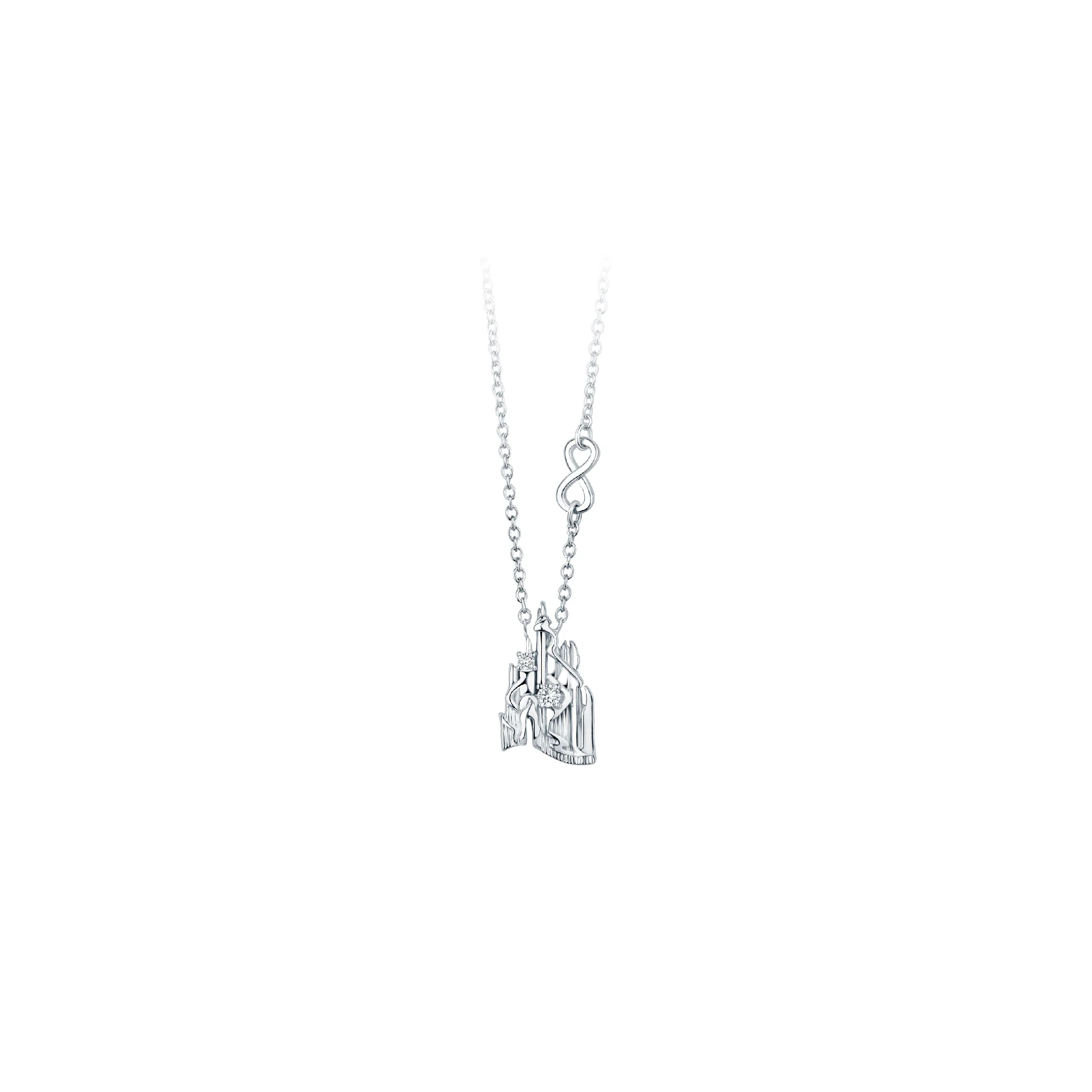 The Little Mermaid Castle Silver Necklace