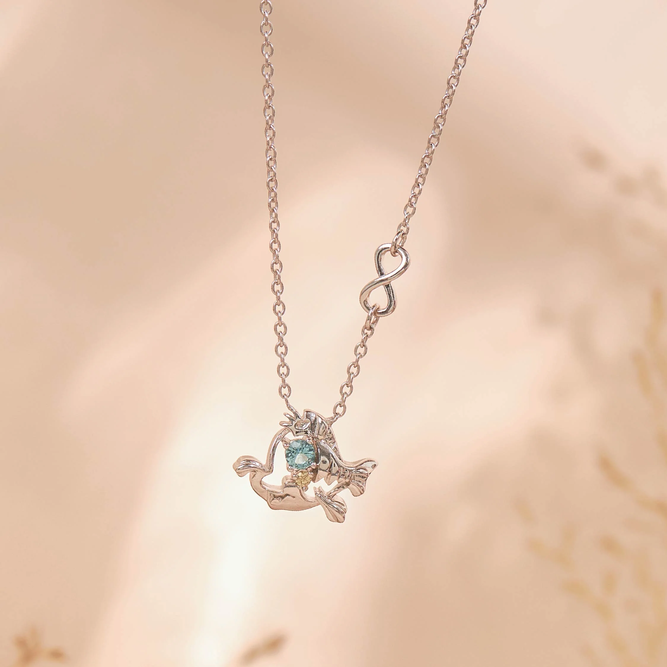 The Little Mermaid Flounder Silver Necklace - Image 3