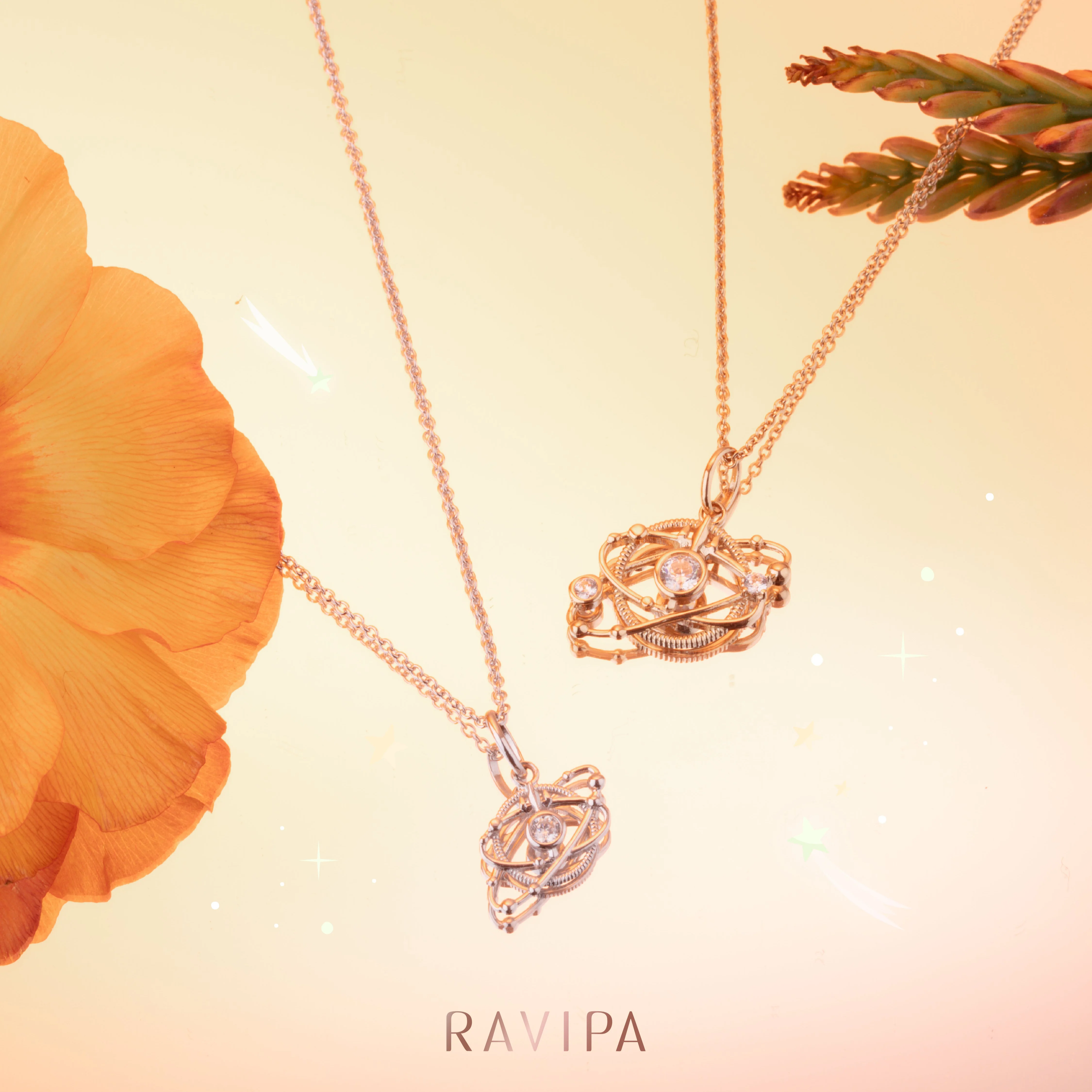 TRIMURTI Orbit of Love Gold Necklace - Image 3