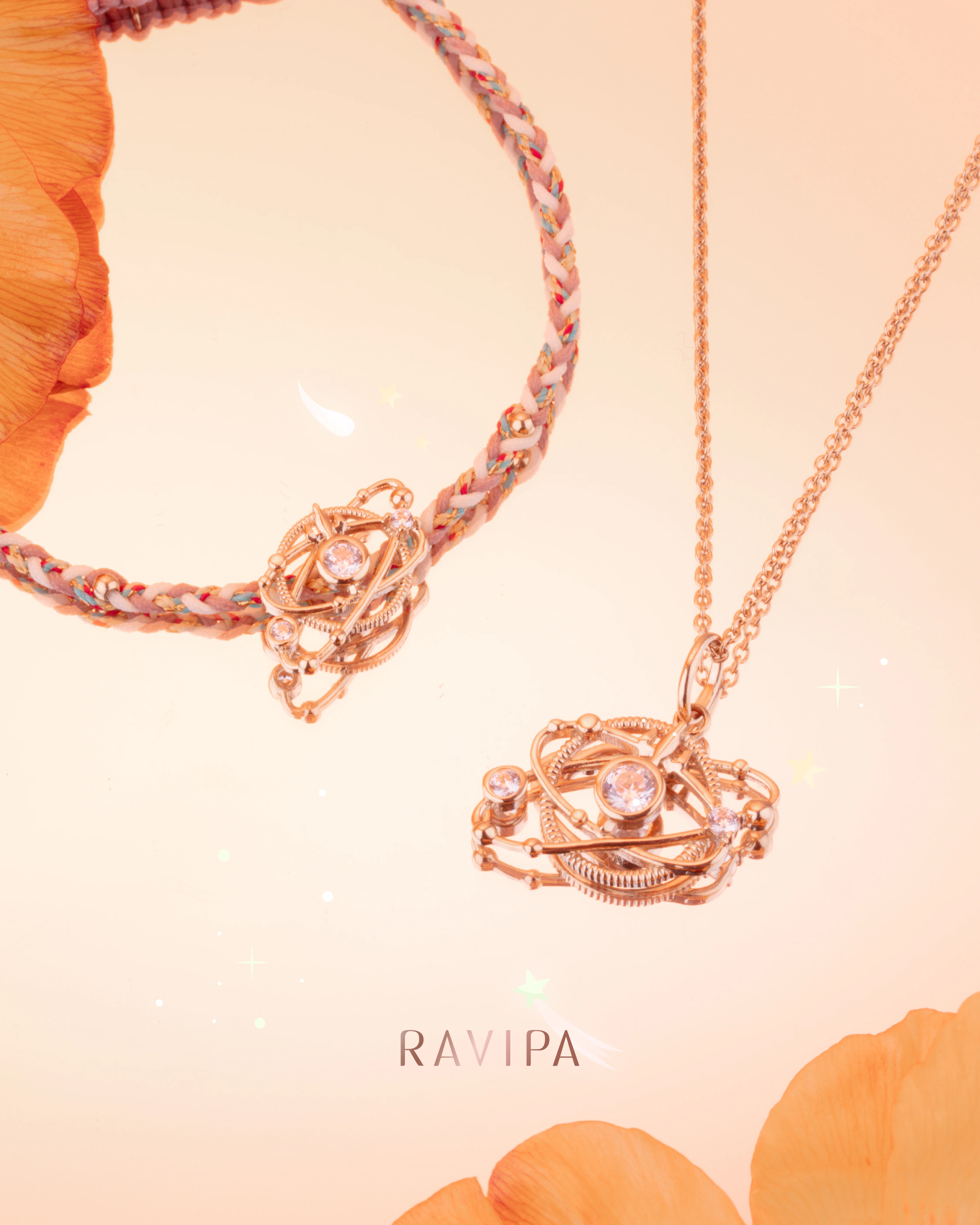 TRIMURTI Orbit of Love Gold Necklace - Image 4