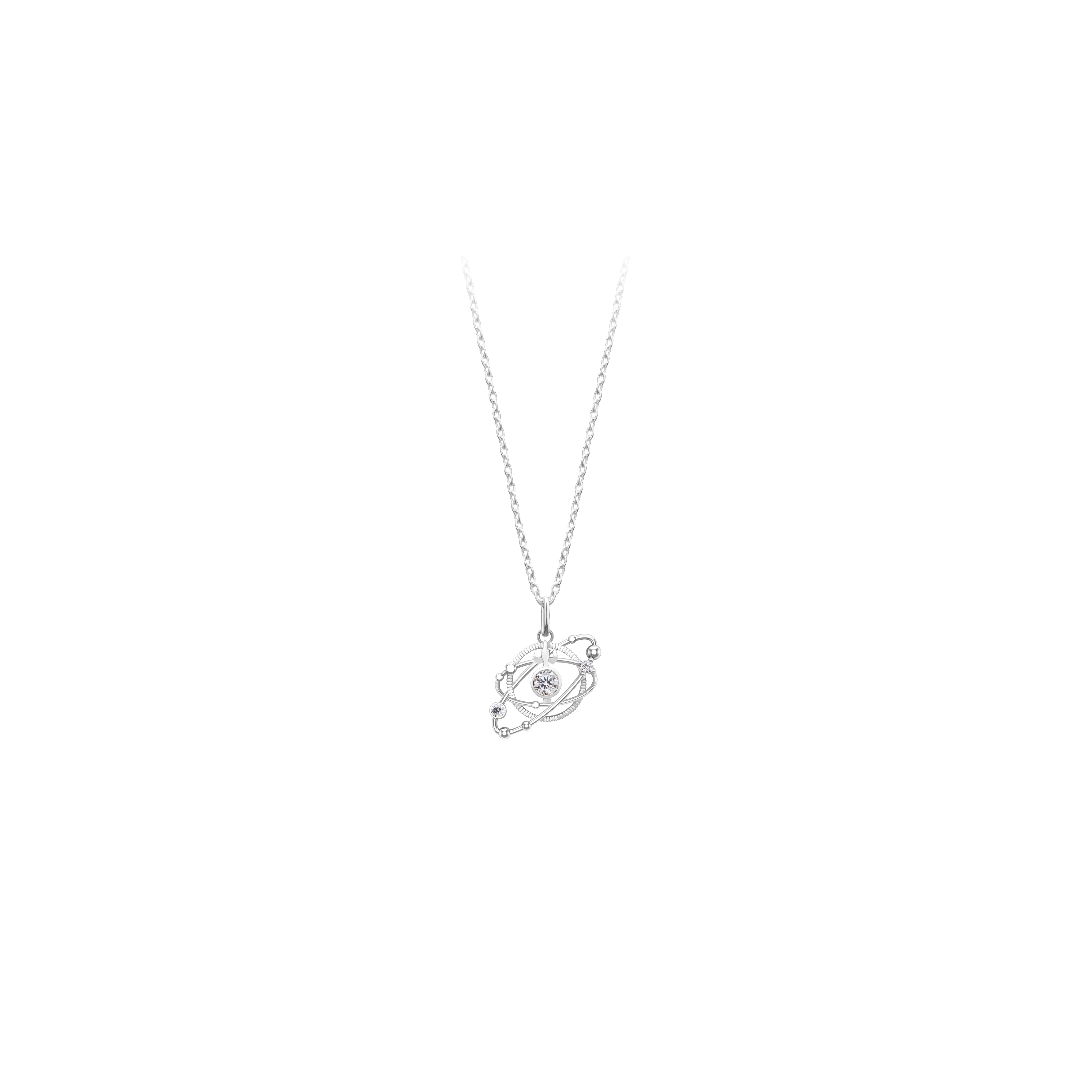TRIMURTI Orbit of Love Silver Necklace
