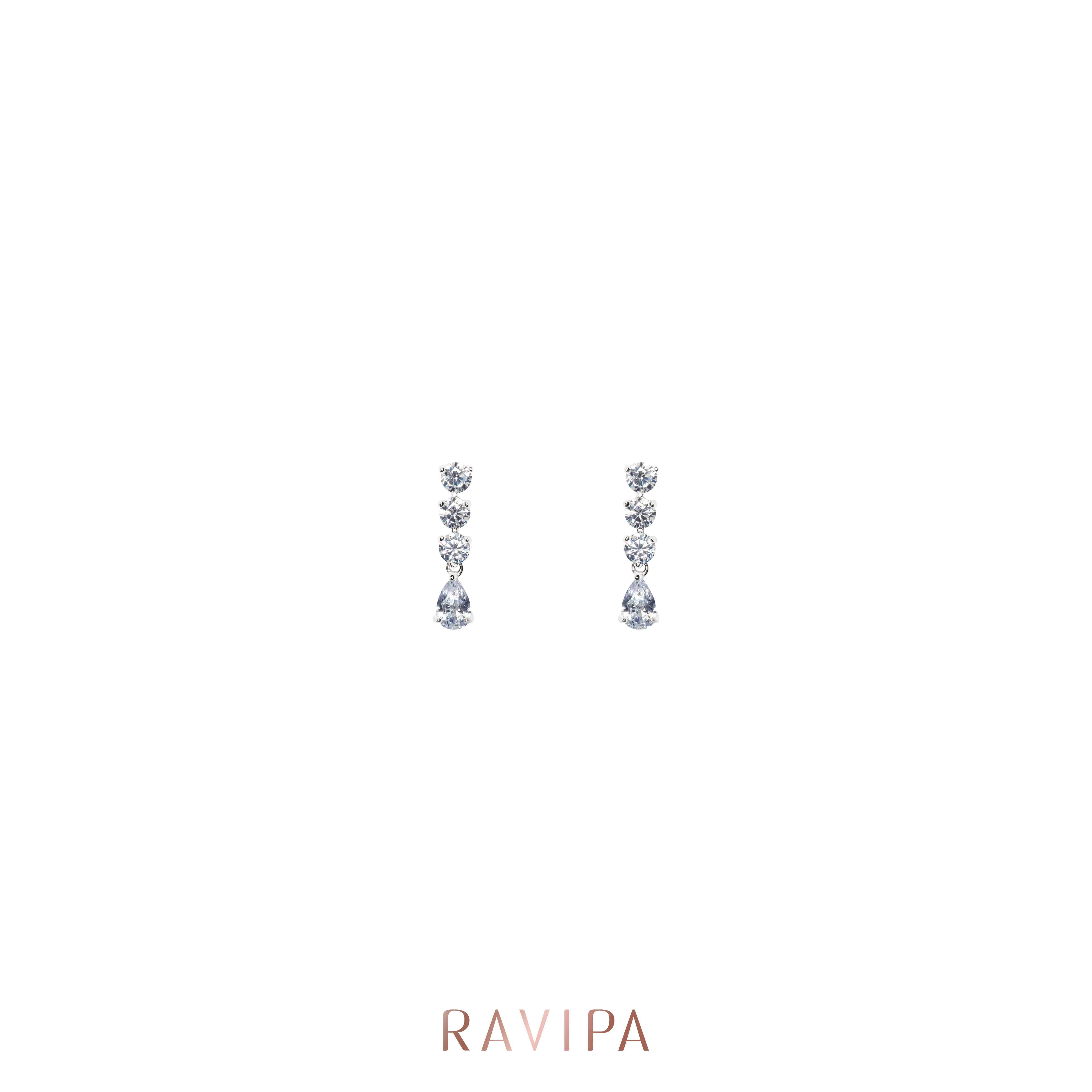 Triple Pear Essential Diamond Earrings