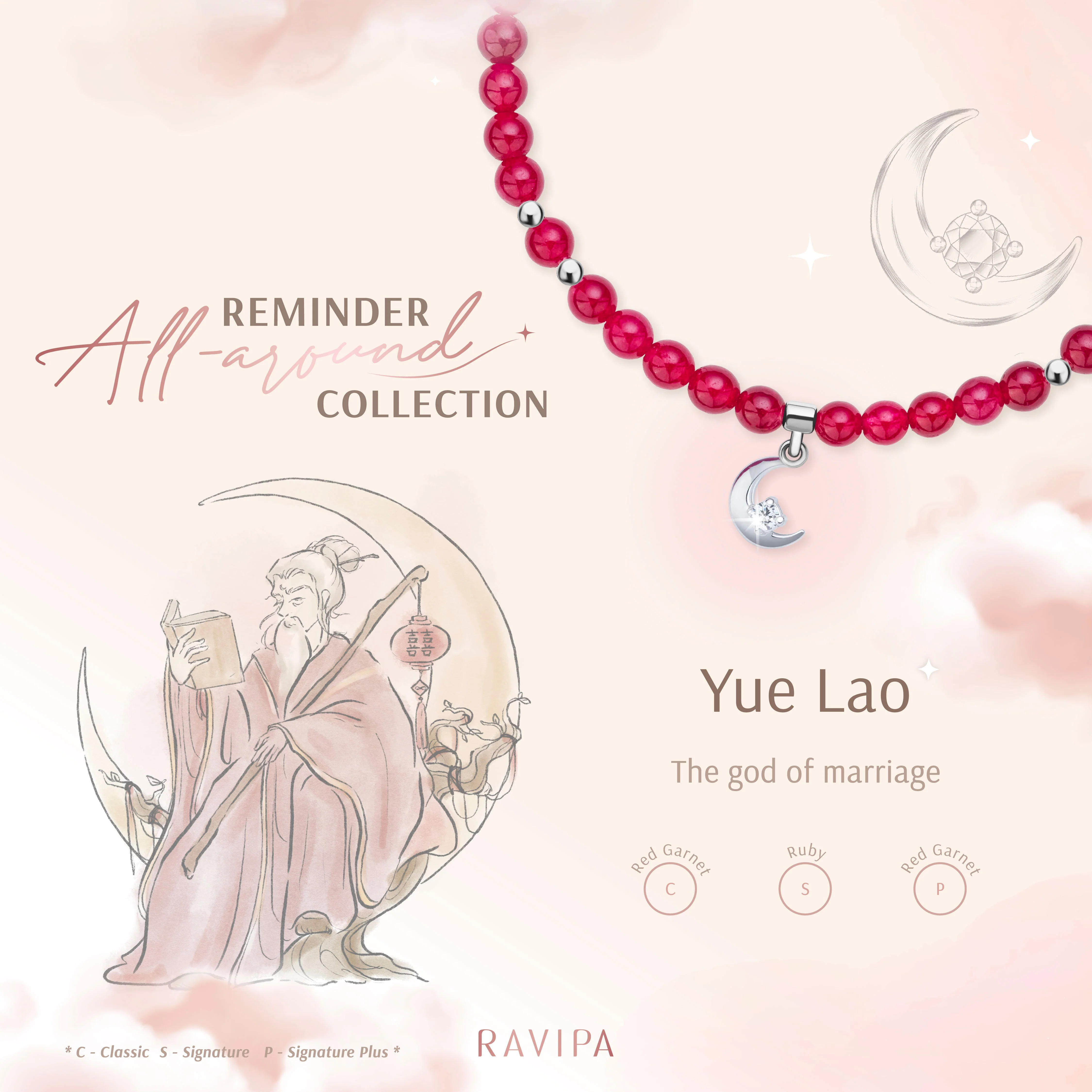 Yue Lao Red Garnet All-around Bracelet - Image 8